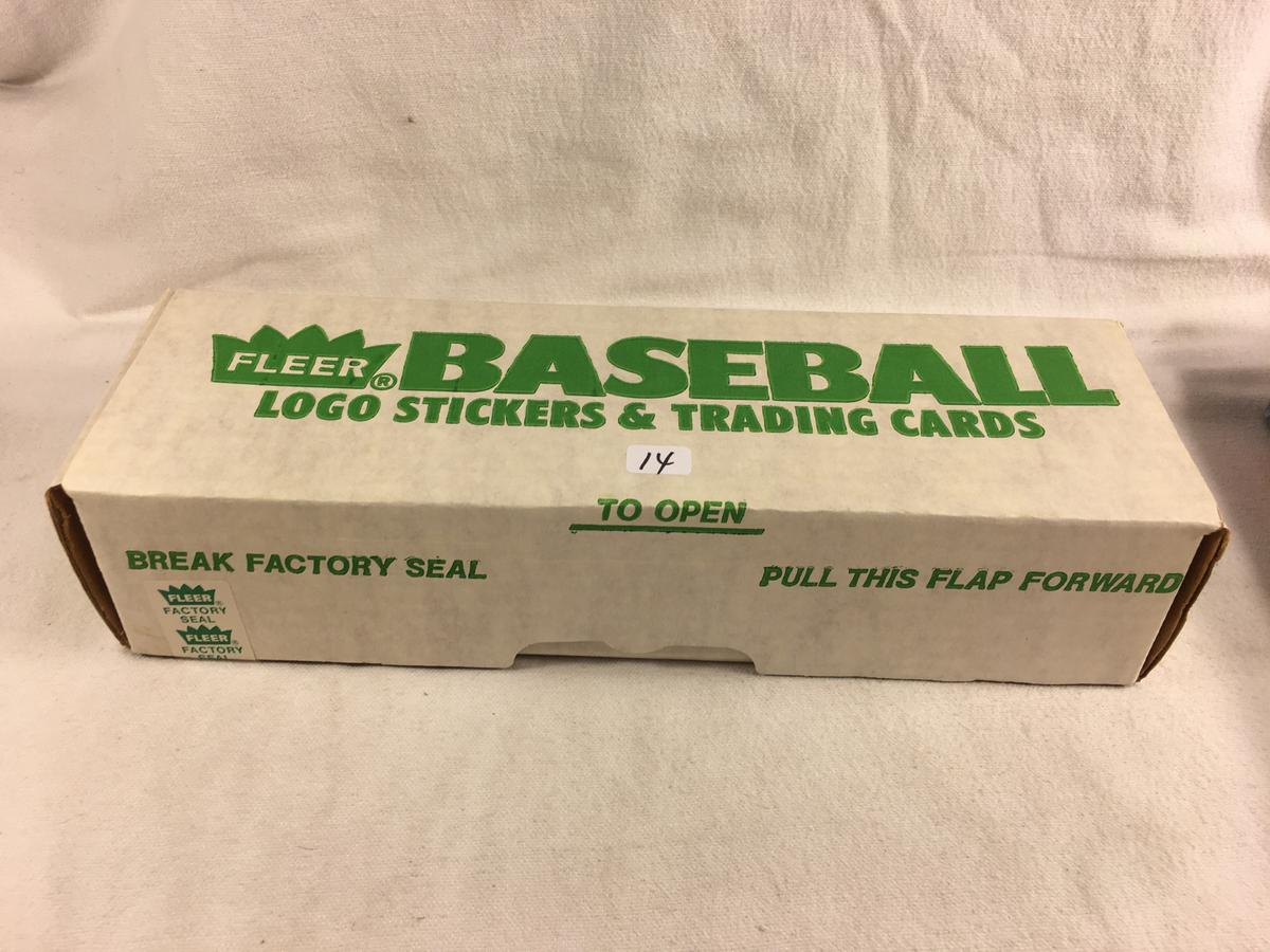 Collector Factory Sealed Fleer Baseball Logo Stickers and Trading Cards