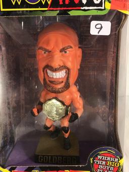 NIB Collector WCW Head Ringers Goldberg Action Figure 10"Tall Box - See Photos