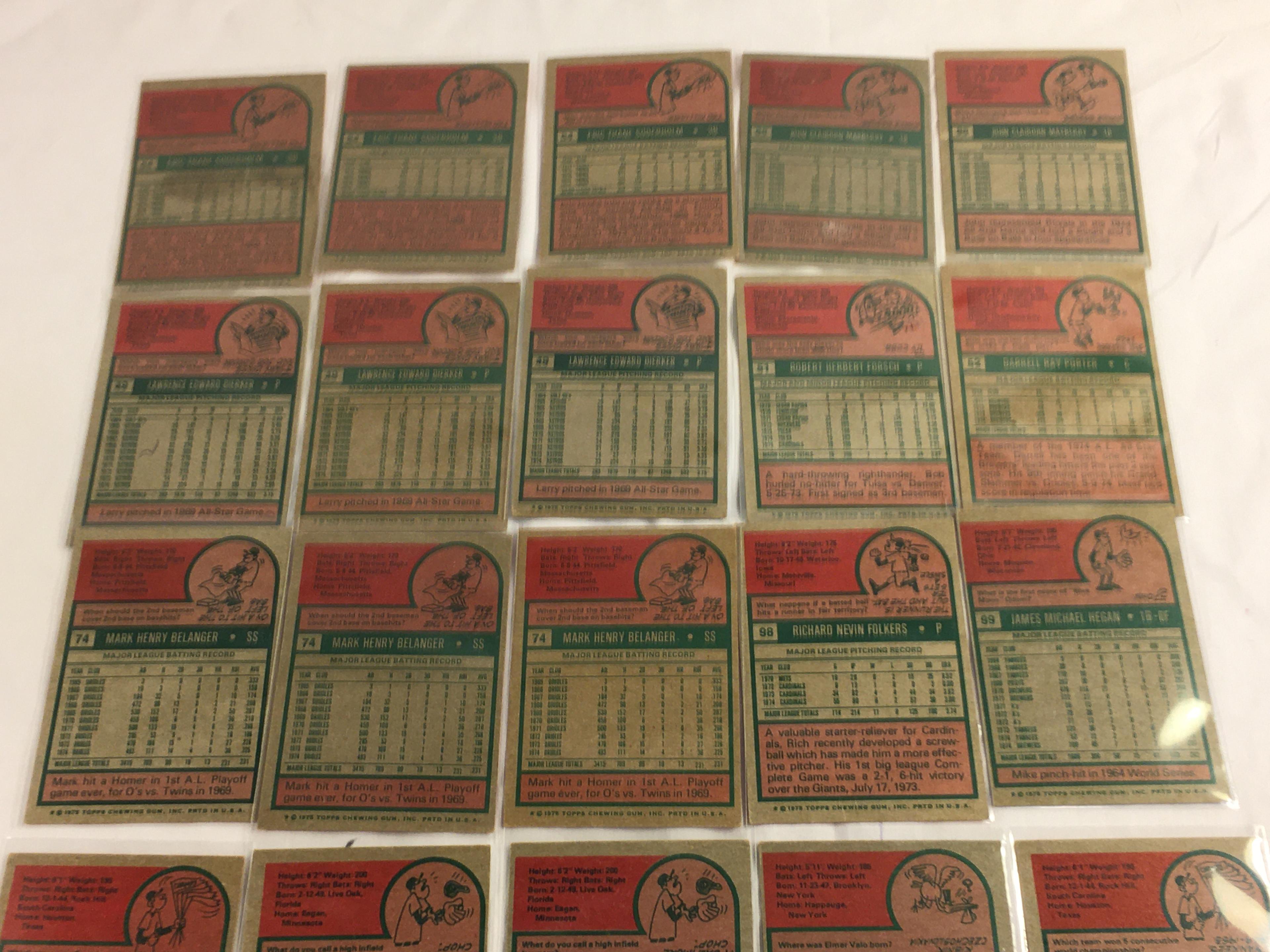 Lot of 20 Pcs Collector Loose Vintage Assorted Players Baseball Cards - See Pictures