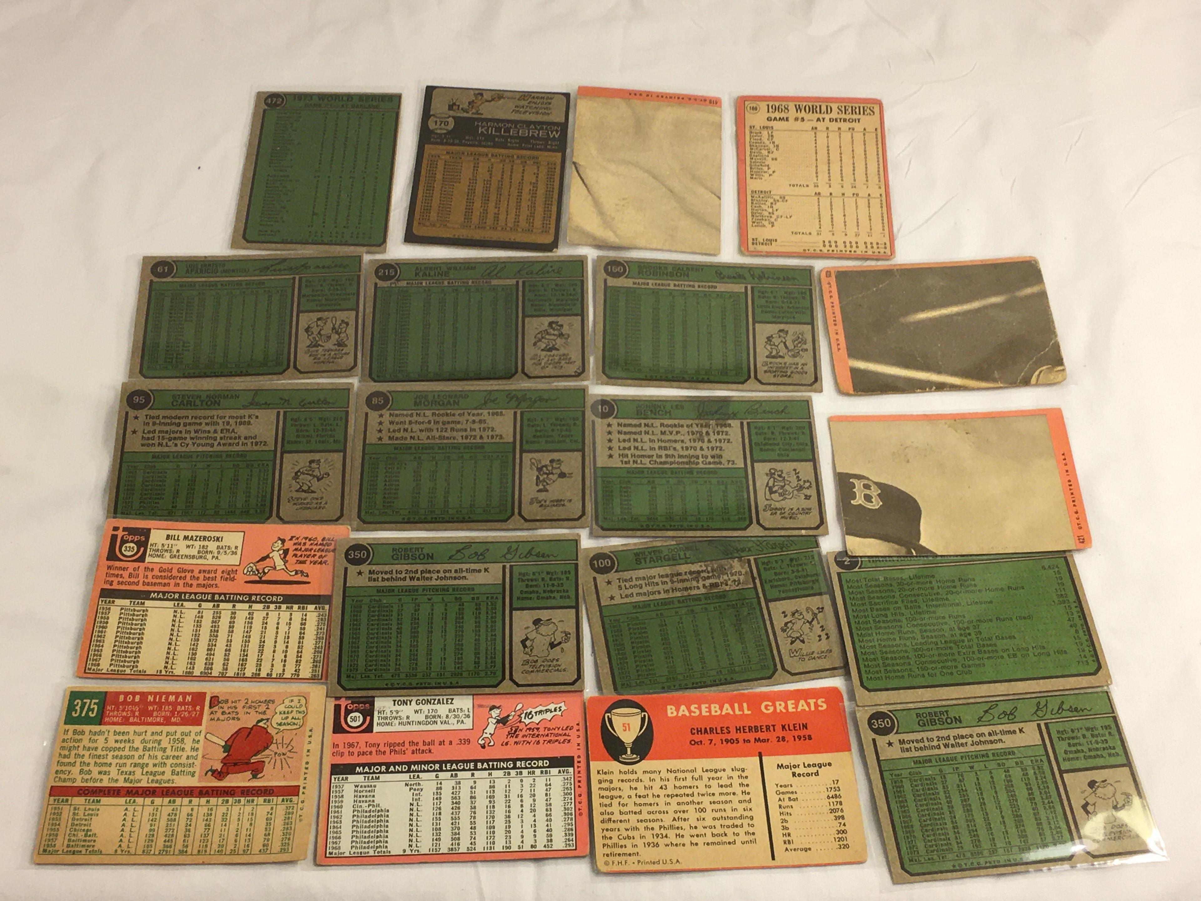 Lot of 20 Pcs Collector Loose Vintage Assorted Players Baseball Cards - See Pictures