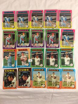 Lot of 20 Pcs Collector Loose Vintage Assorted Players Baseball Cards - See Pictures