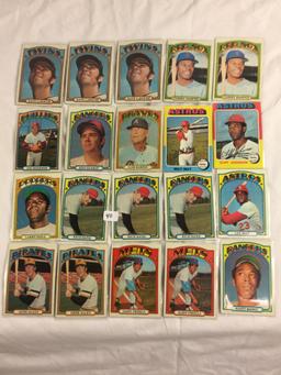 Lot of 20 Pcs Collector Loose Vintage Assorted Players Baseball Cards - See Pictures