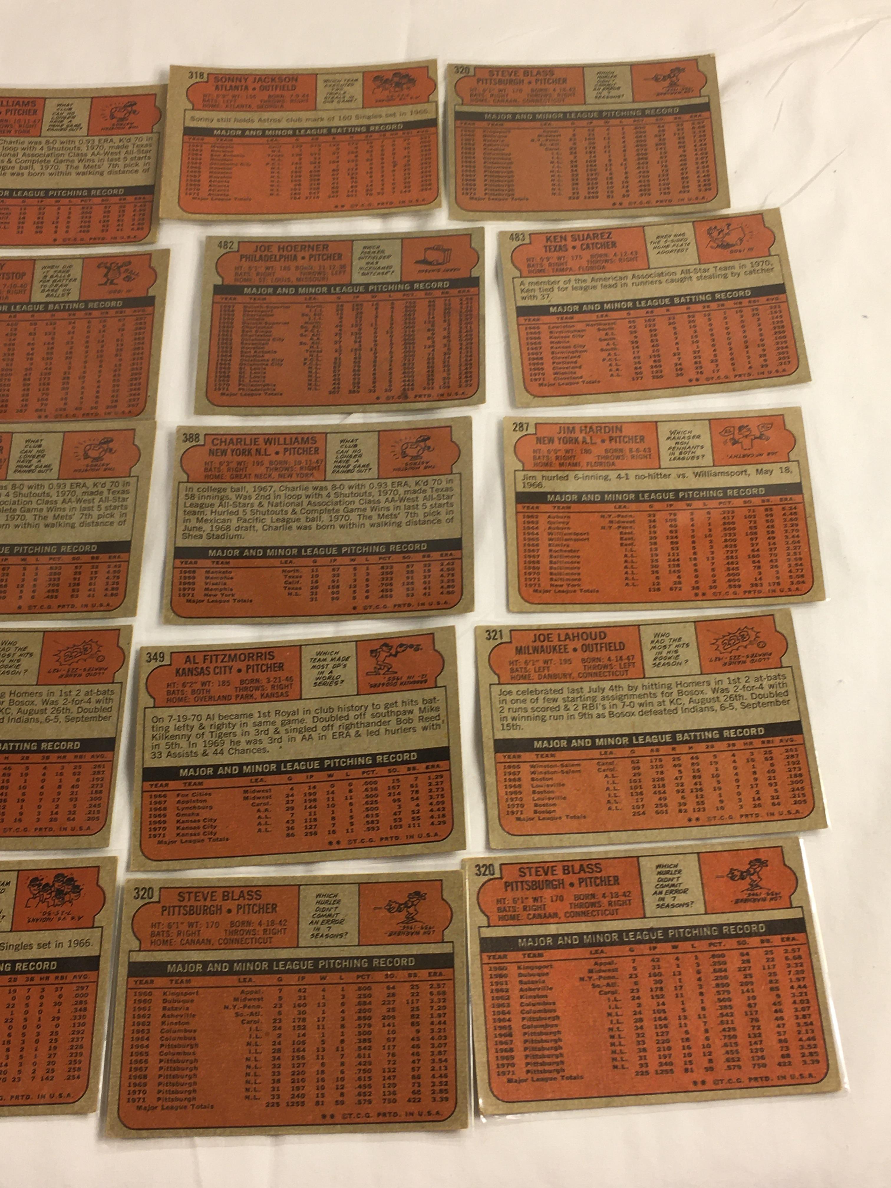 Lot of 20 Pcs Collector Loose Vintage Assorted Players Baseball Cards - See Pictures