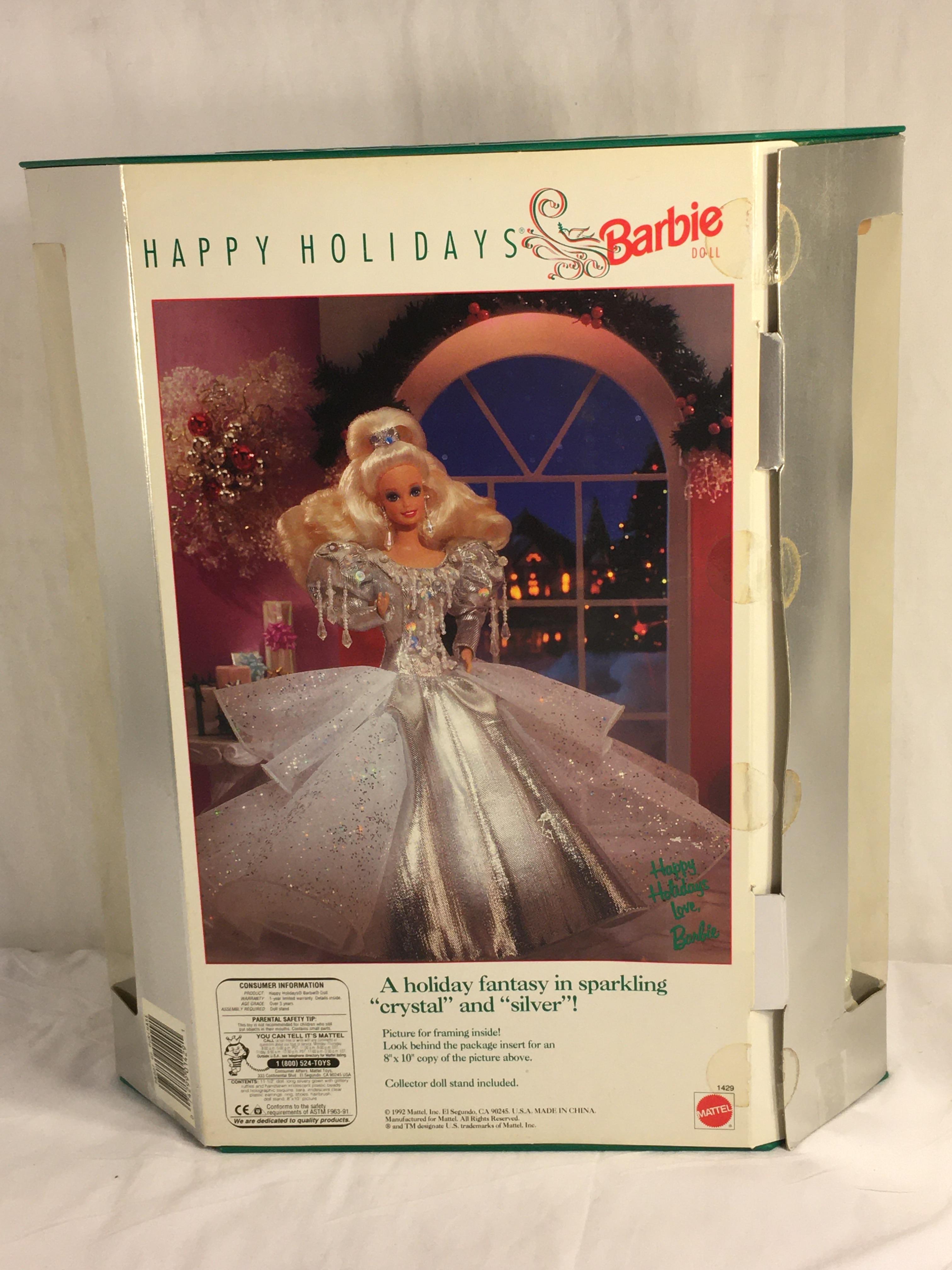 Collector NIP 1992 Mattel Holiday Celebration Barbie Doll  11-12" Tall Doll - See Pictures