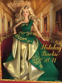 Collector NIP 2011 Mattel Holiday Celebration Barbie Doll 11-12" Tall Doll - See Pictures