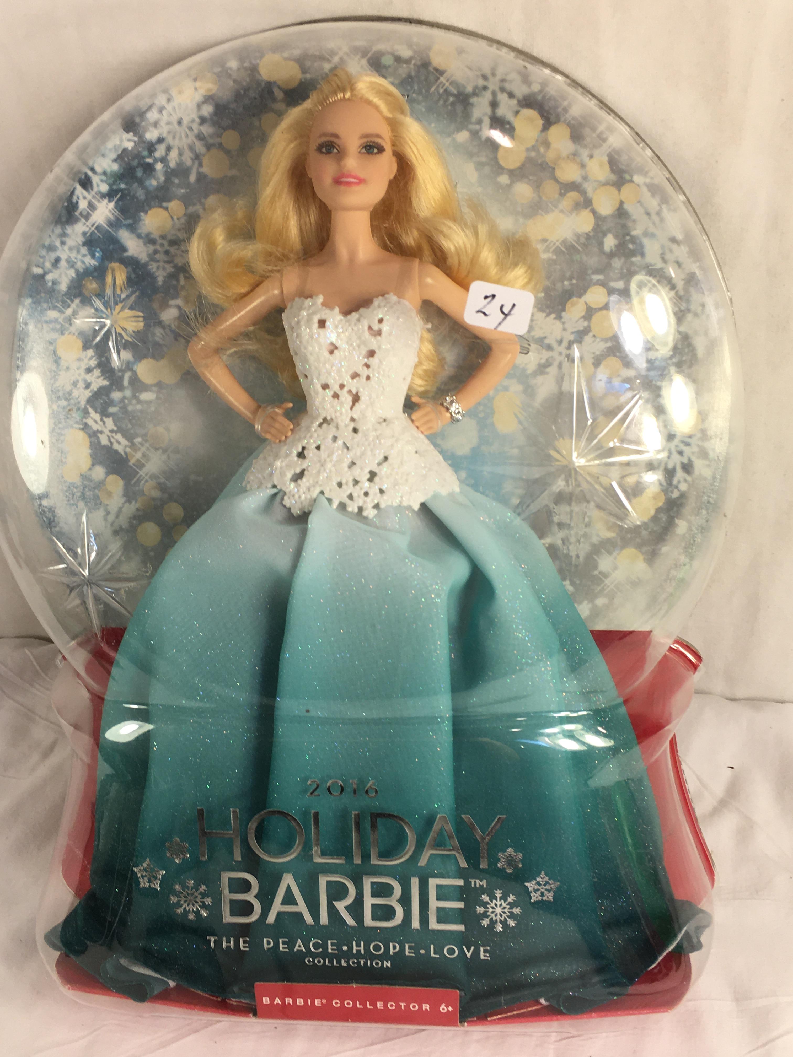 Collector NIP 2016 Mattel Holiday Celebration Barbie Doll 11-12" Tall Doll - See Pictures