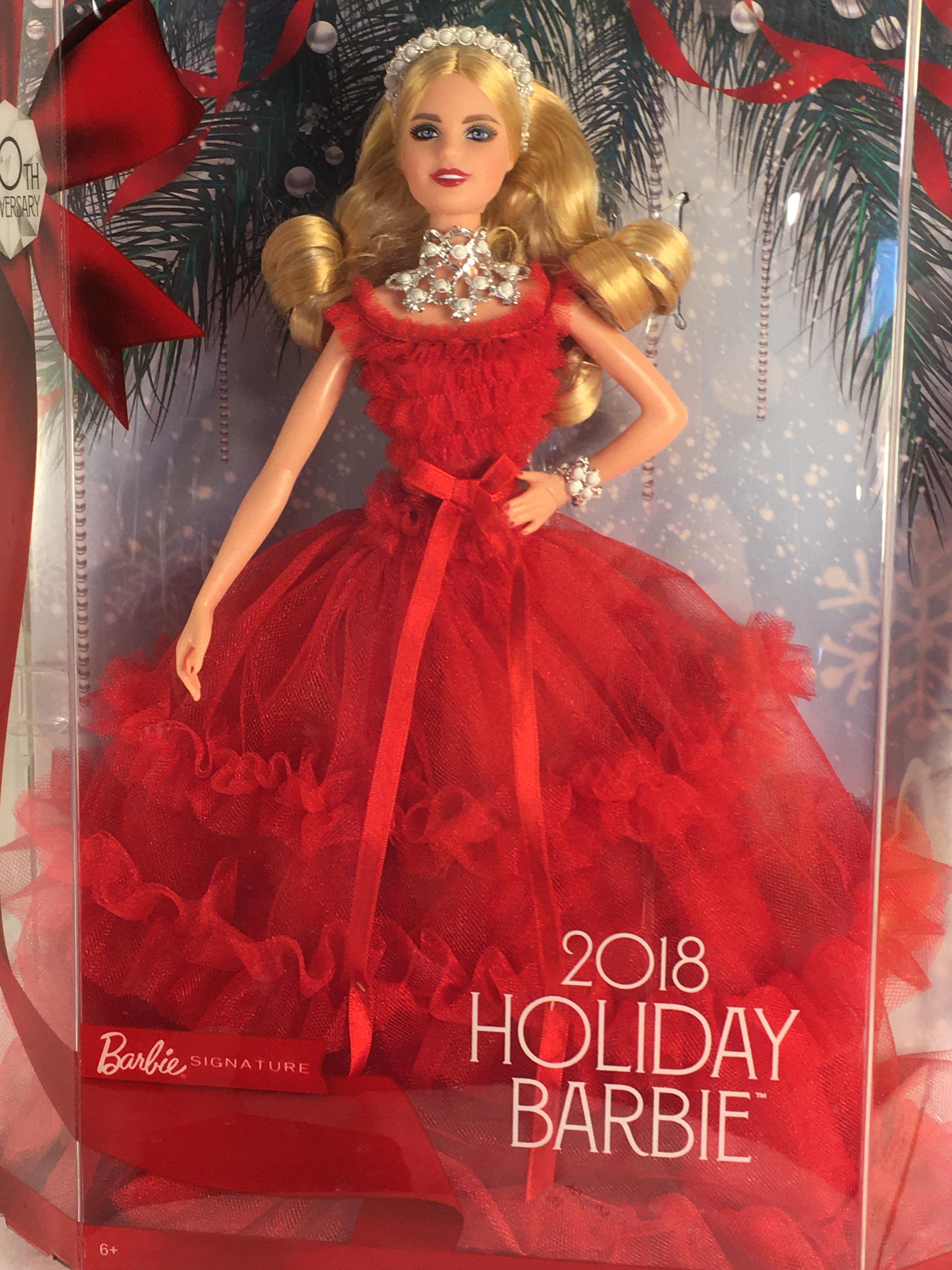 Collector NIP 2018 Mattel Holiday Celebration Barbie Doll 11-12" Tall Doll - See Pictures