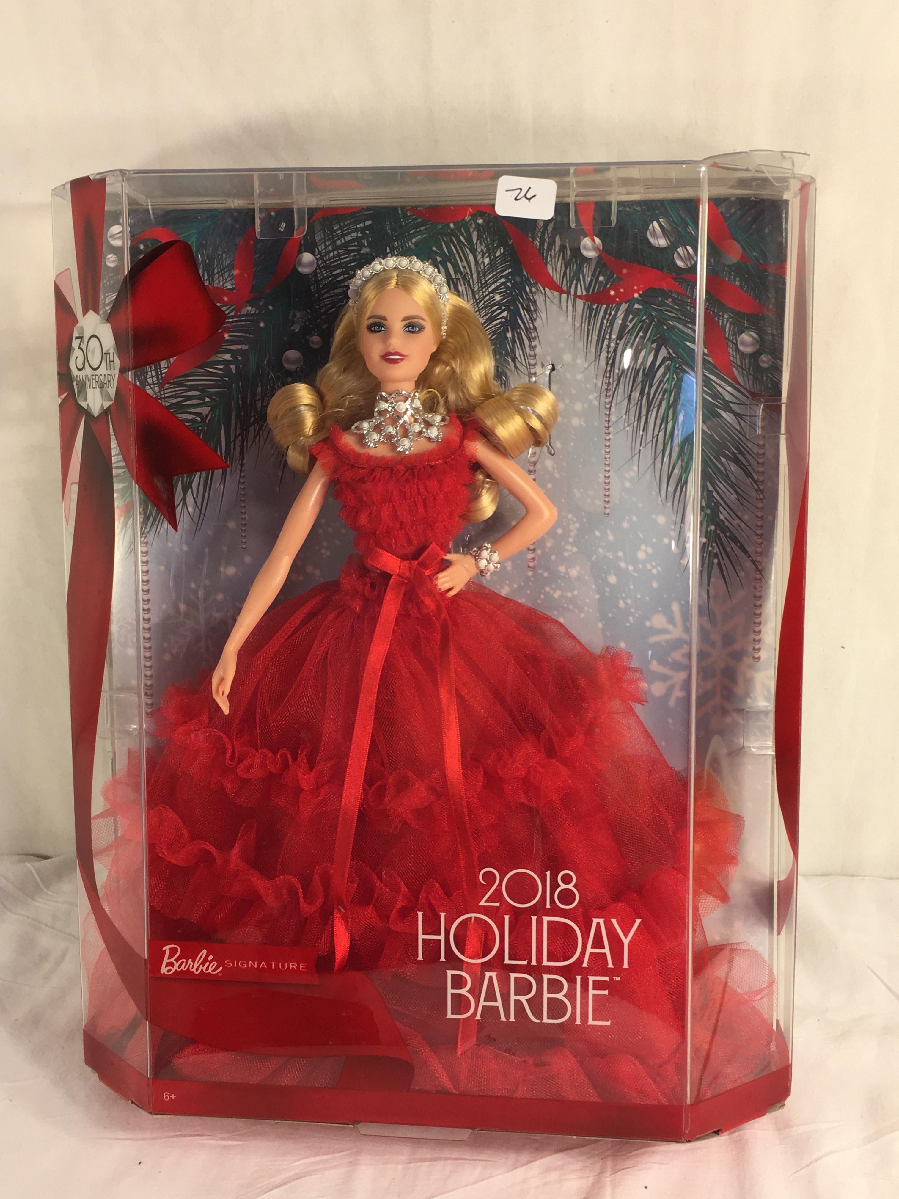 Collector NIP 2018 Mattel Holiday Celebration Barbie Doll 11-12" Tall Doll - See Pictures