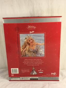 Collector NIP 2001 Mattel Holiday Celebration Barbie Doll 11-12" Tall Doll - See Pictures