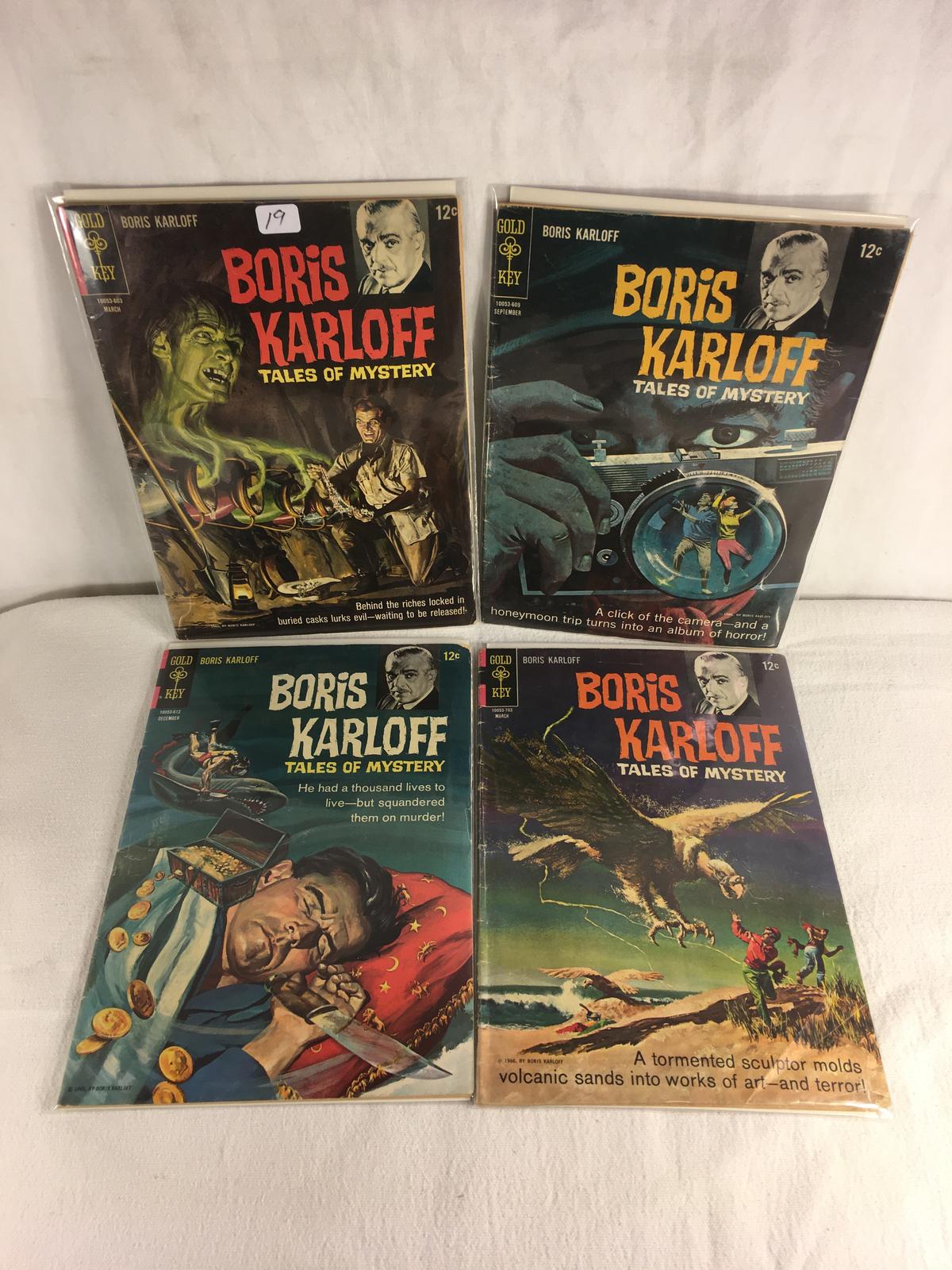 Lot of 4 Pcs Collector Vintage Gold Key Comics Boris Karloff Tales Of Mystery Comic Books