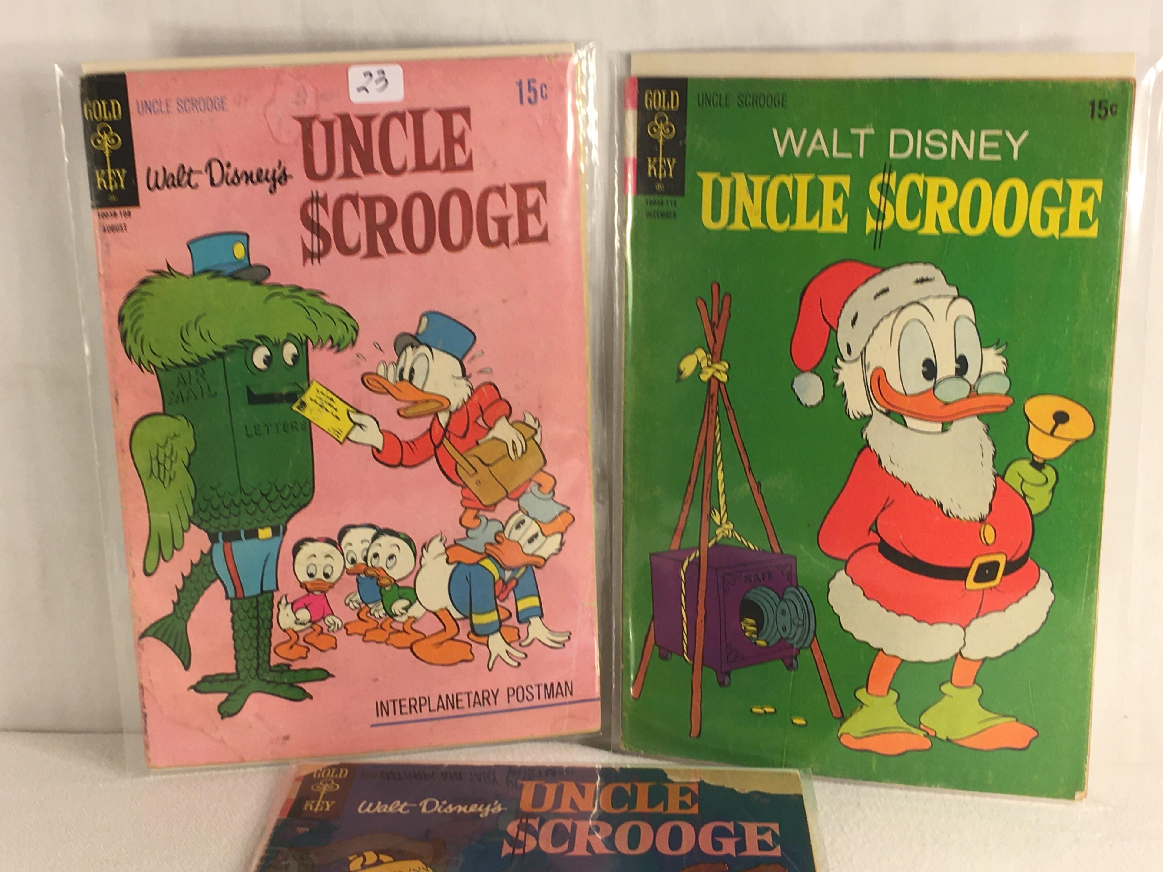 Lot of 3 Pcs Collector Vintage Gold Key Uncle Scrooge Comic Books walt Disney's