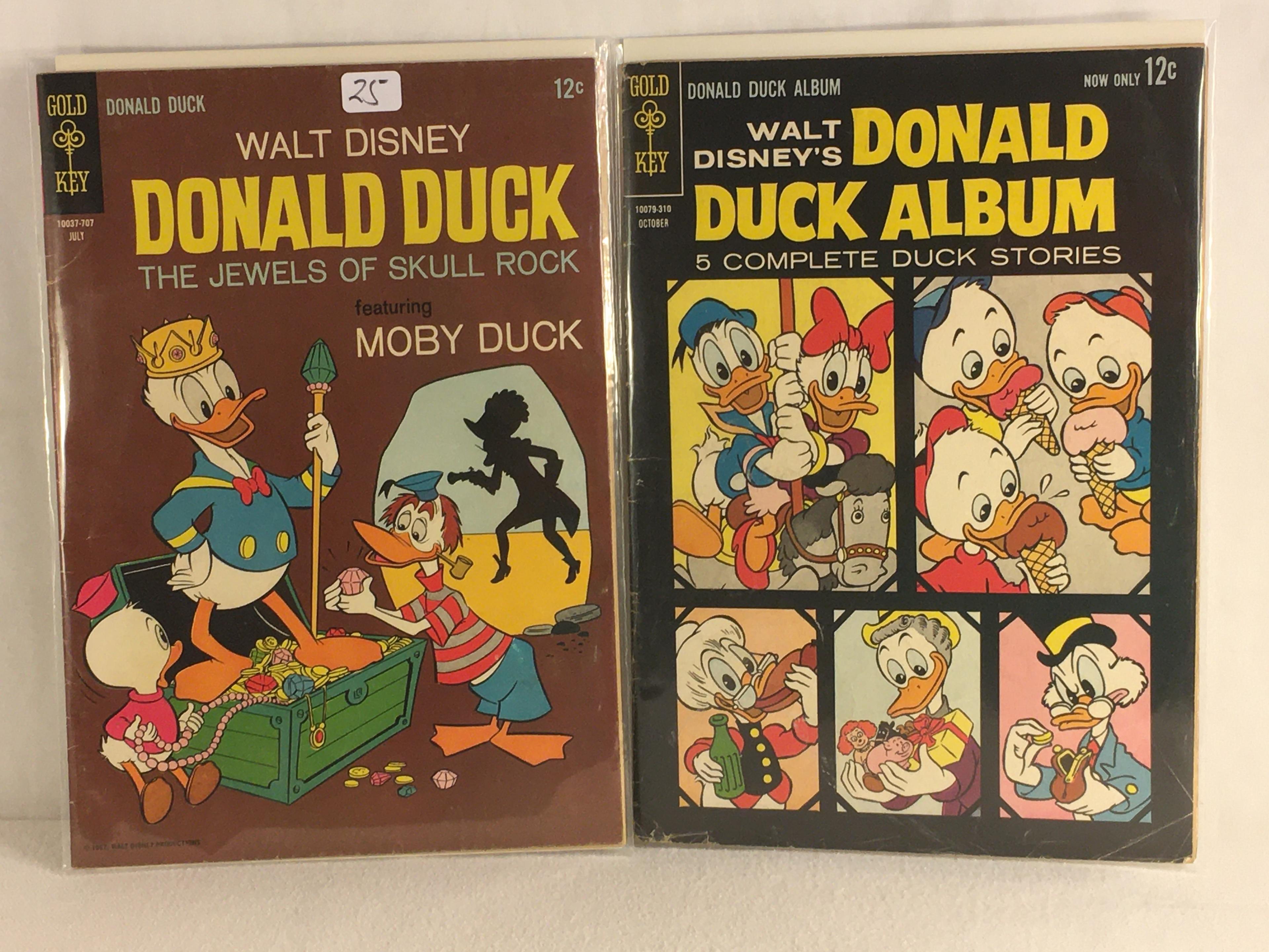 Lot of 2 Pcs Collector Vintage Gold Key Comics Walt Disney Donald Duck Comic Books