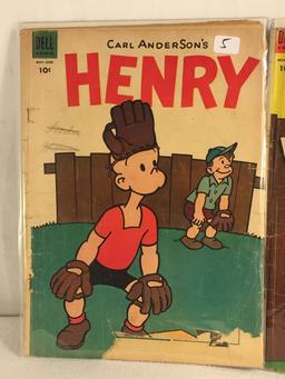 Lot of 2 Pcs Collector Vintage Dell Comics Carl Anderson's Henry Comic Books