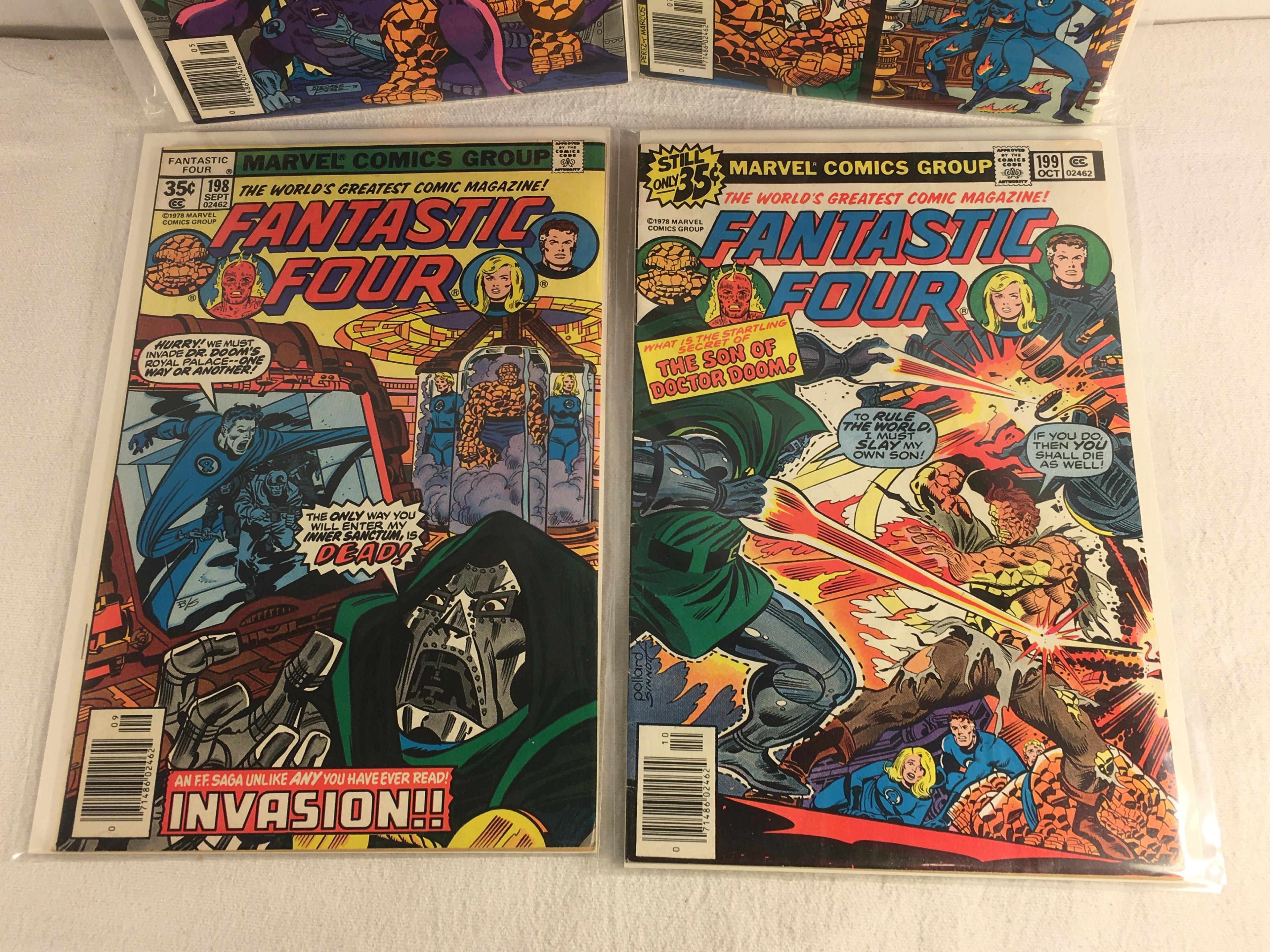Lot of 4 Pcs Collector Vintage Marvel Comics Fantastic Four Comic Book No.194.196.198.199