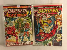 Lot of 2 Collector Vintage Marvel Comics Daredevil &The Black widow  Comic Books No.101.102.