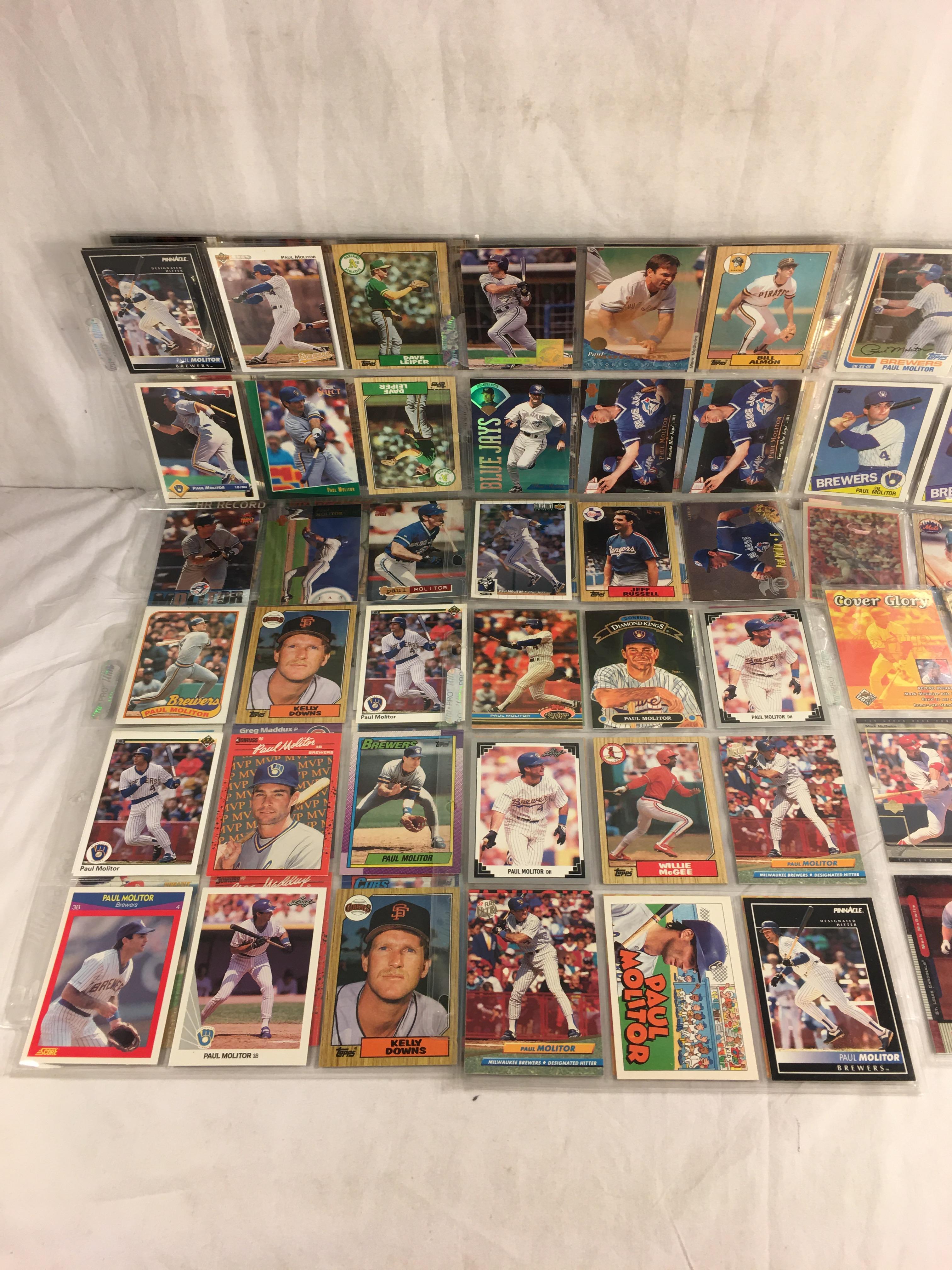 Lots of Loose Collector MLB Baseball Sport Cards Assorted Cards and Players in Sheet - See Pictures