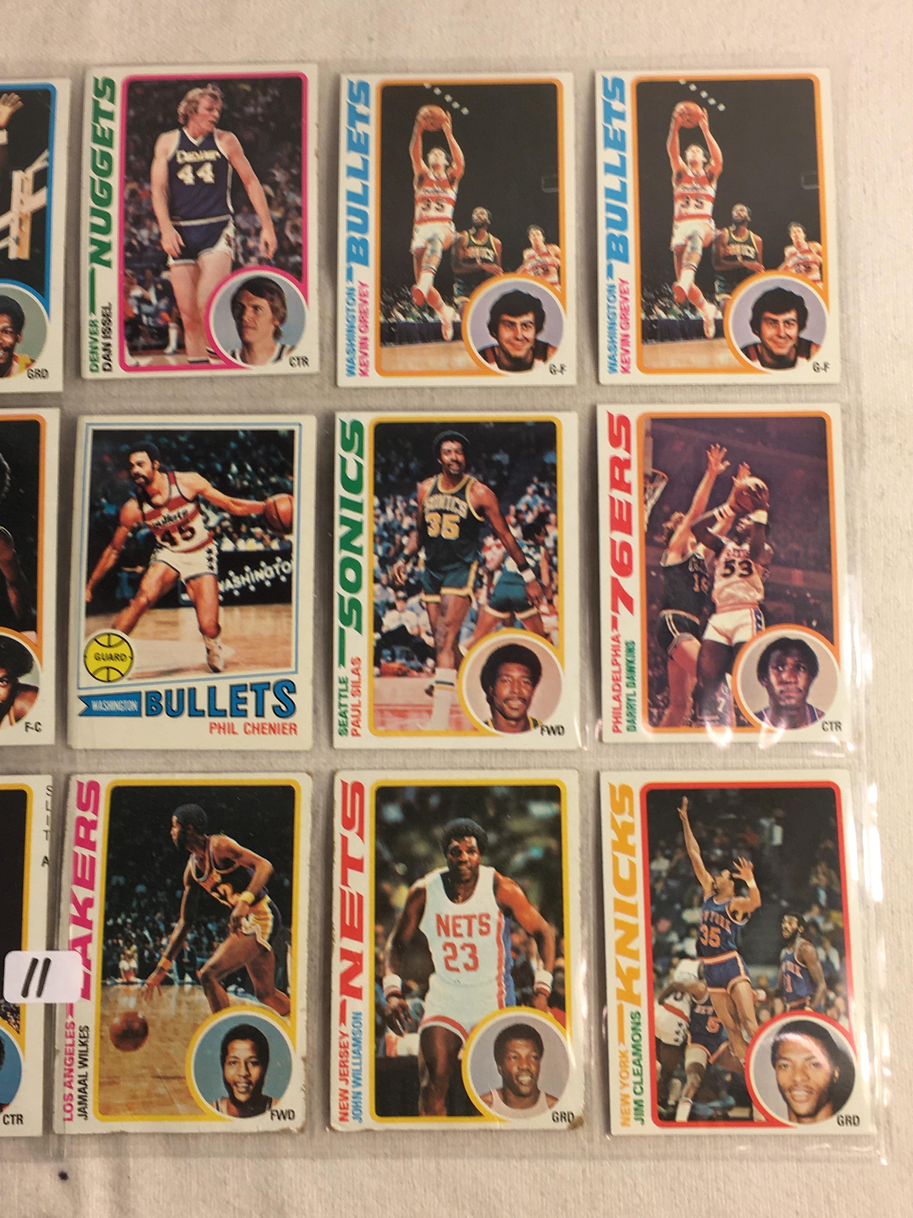 Lot of 18 Pcs Collector Vintage Assorted Basketball Sport Players Trading Cards - See Pictures