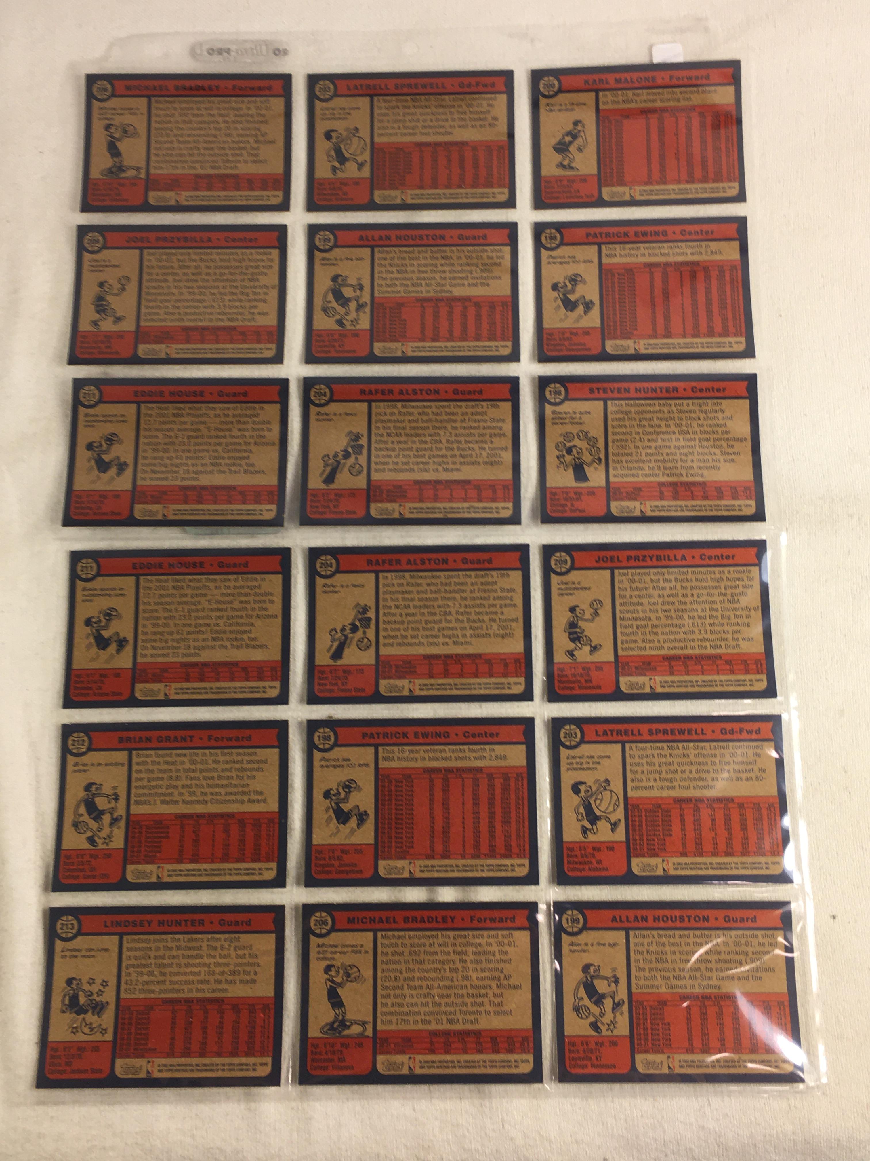 Lot of 18 Pcs Collector Vintage Assorted Basketball Sport Players Trading Cards - See Pictures