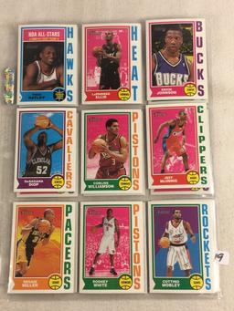 Lot of 18 Pcs Collector Vintage Assorted Basketball Sport Players Trading Cards - See Pictures