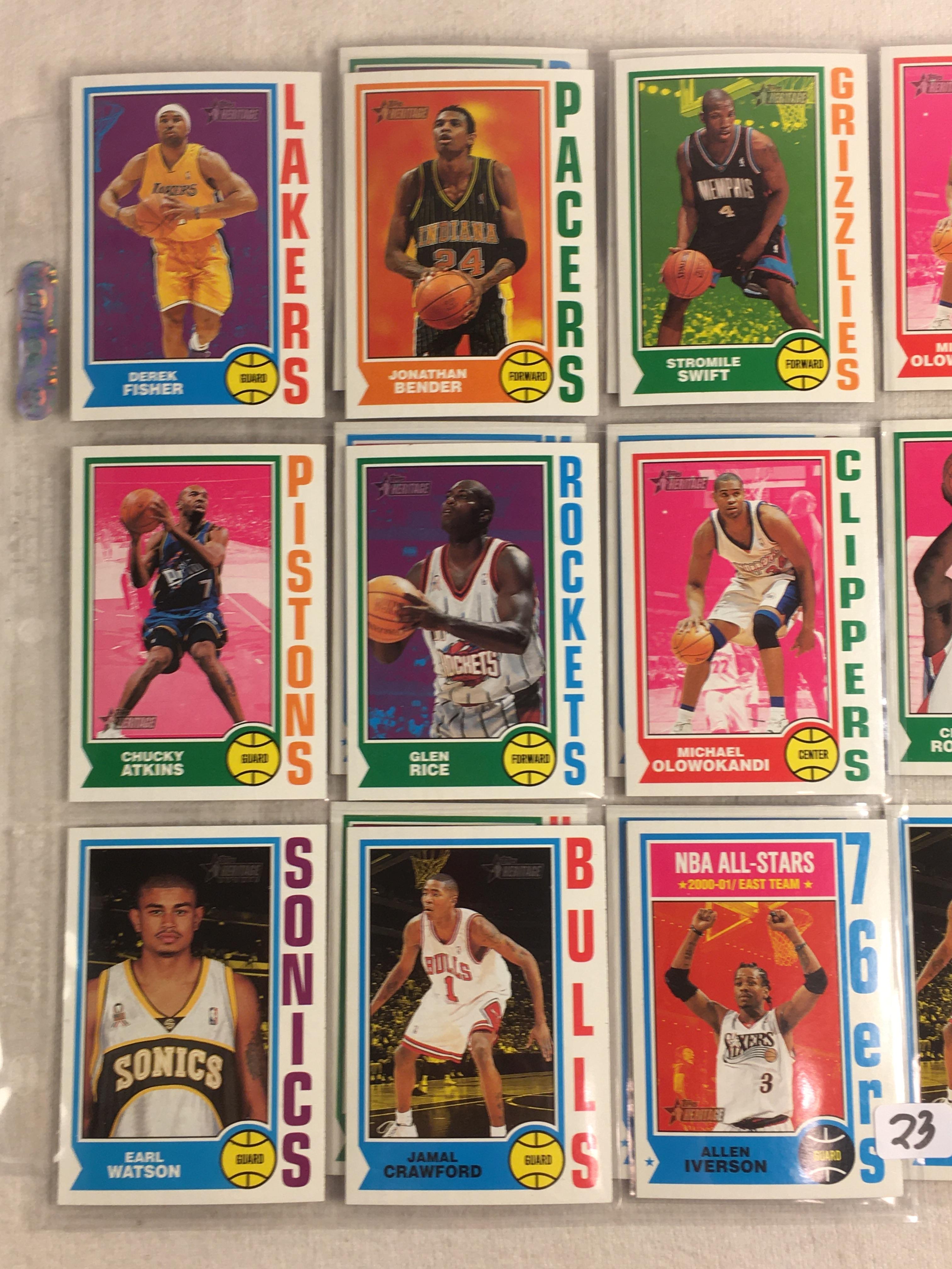 Lot of 18 Pcs Collector Vintage Assorted Basketball Sport Players Trading Cards - See Pictures