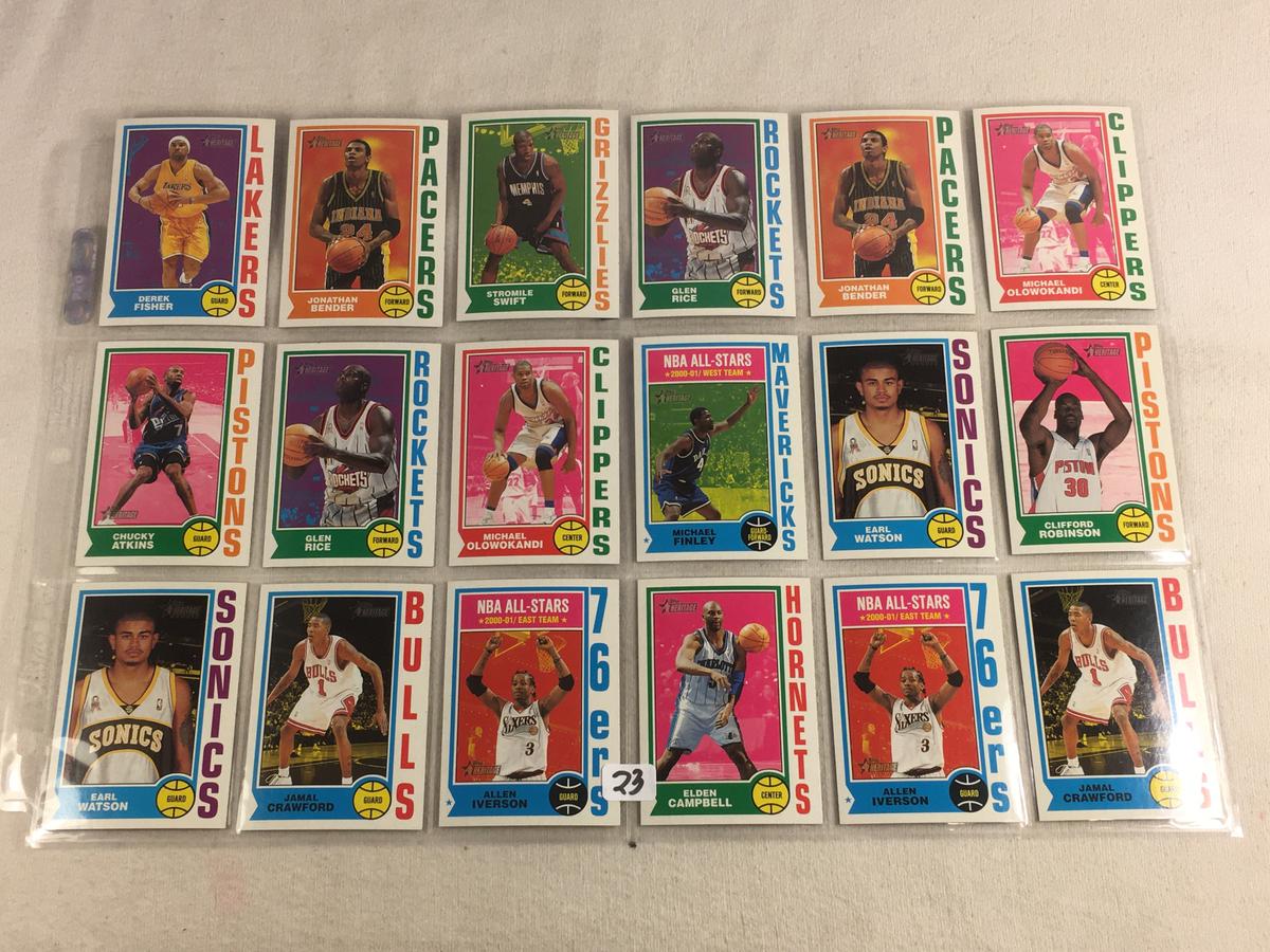 Lot of 18 Pcs Collector Vintage Assorted Basketball Sport Players Trading Cards - See Pictures