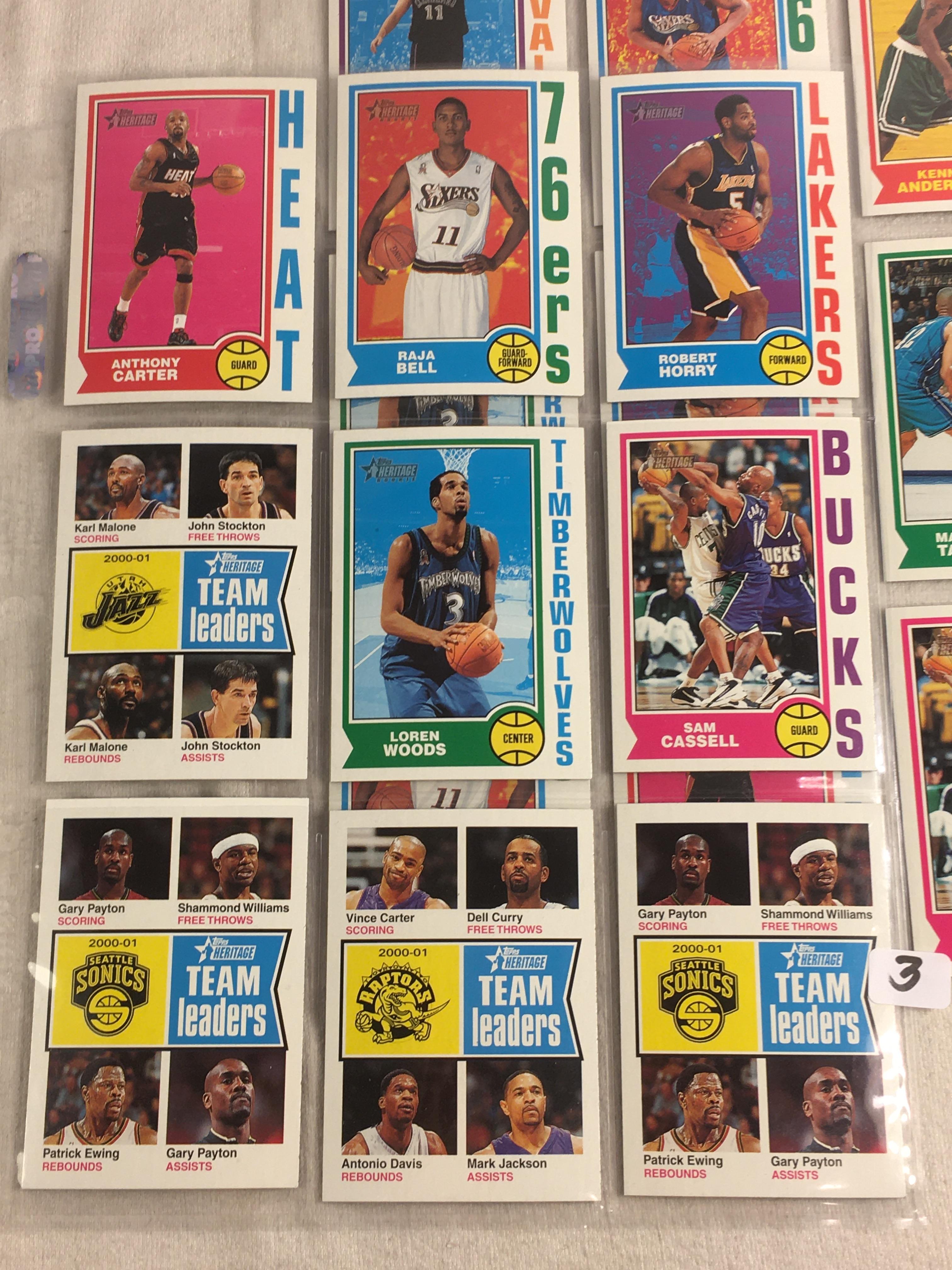 Lot of 18 Pcs Collector Vintage Assorted Basketball Sport Players Trading Cards - See Pictures