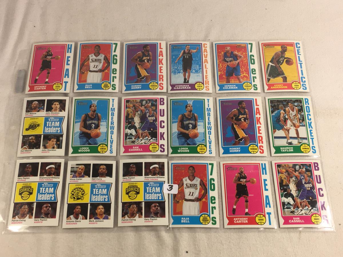 Lot of 18 Pcs Collector Vintage Assorted Basketball Sport Players Trading Cards - See Pictures