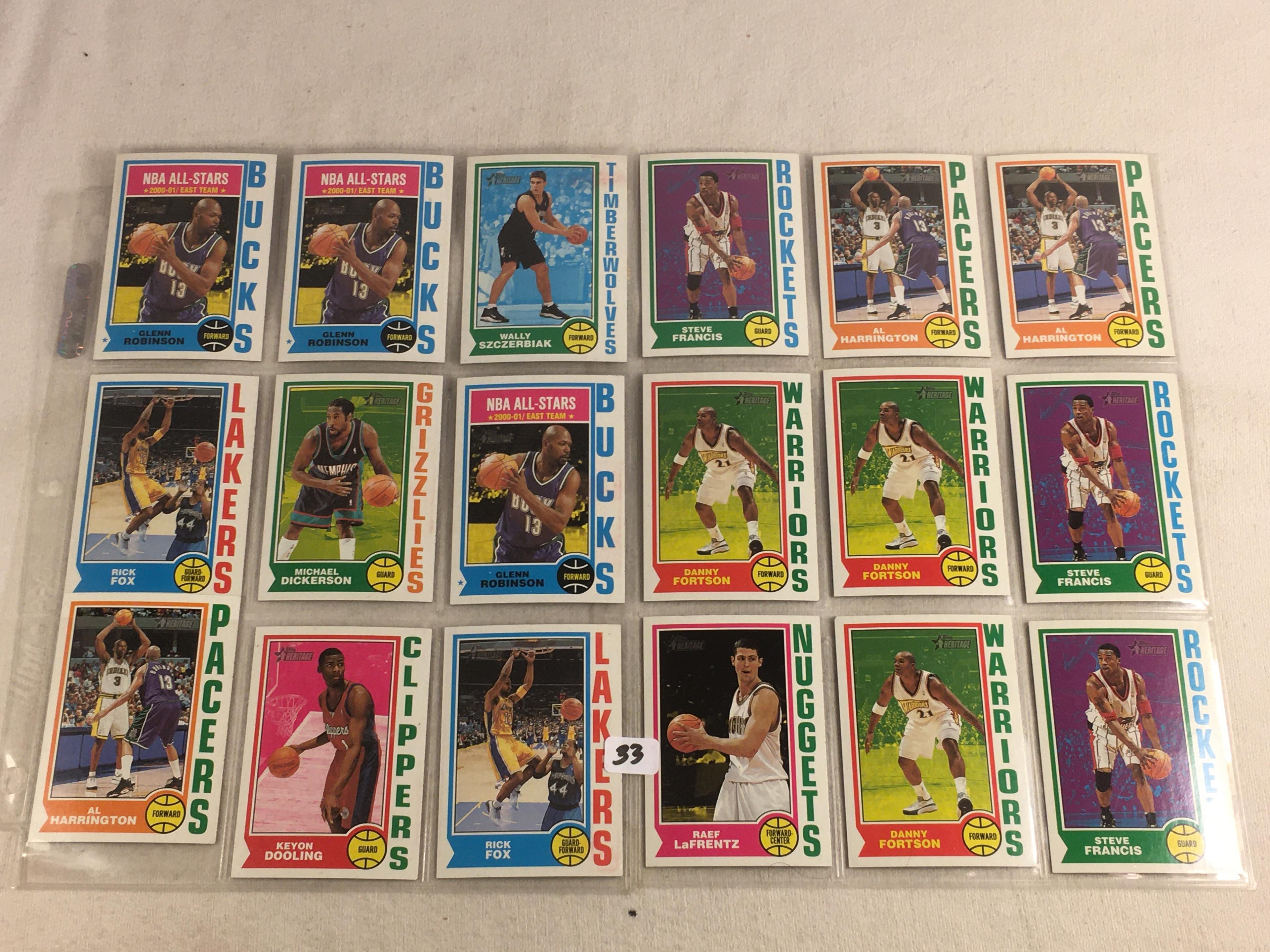 Lot of 18 Pcs Collector Vintage Assorted Basketball Sport Players Trading Cards - See Pictures