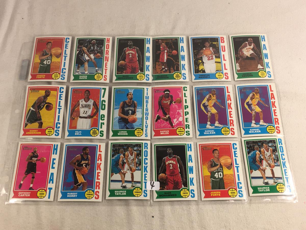 Lot of 18 Pcs Collector Vintage Assorted Basketball Sport Players Trading Cards - See Pictures