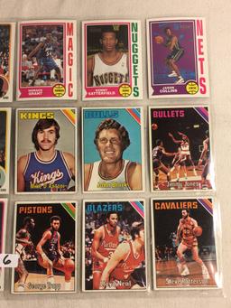 Lot of 18 Pcs Collector Vintage Assorted Basketball Sport Players Trading Cards - See Pictures