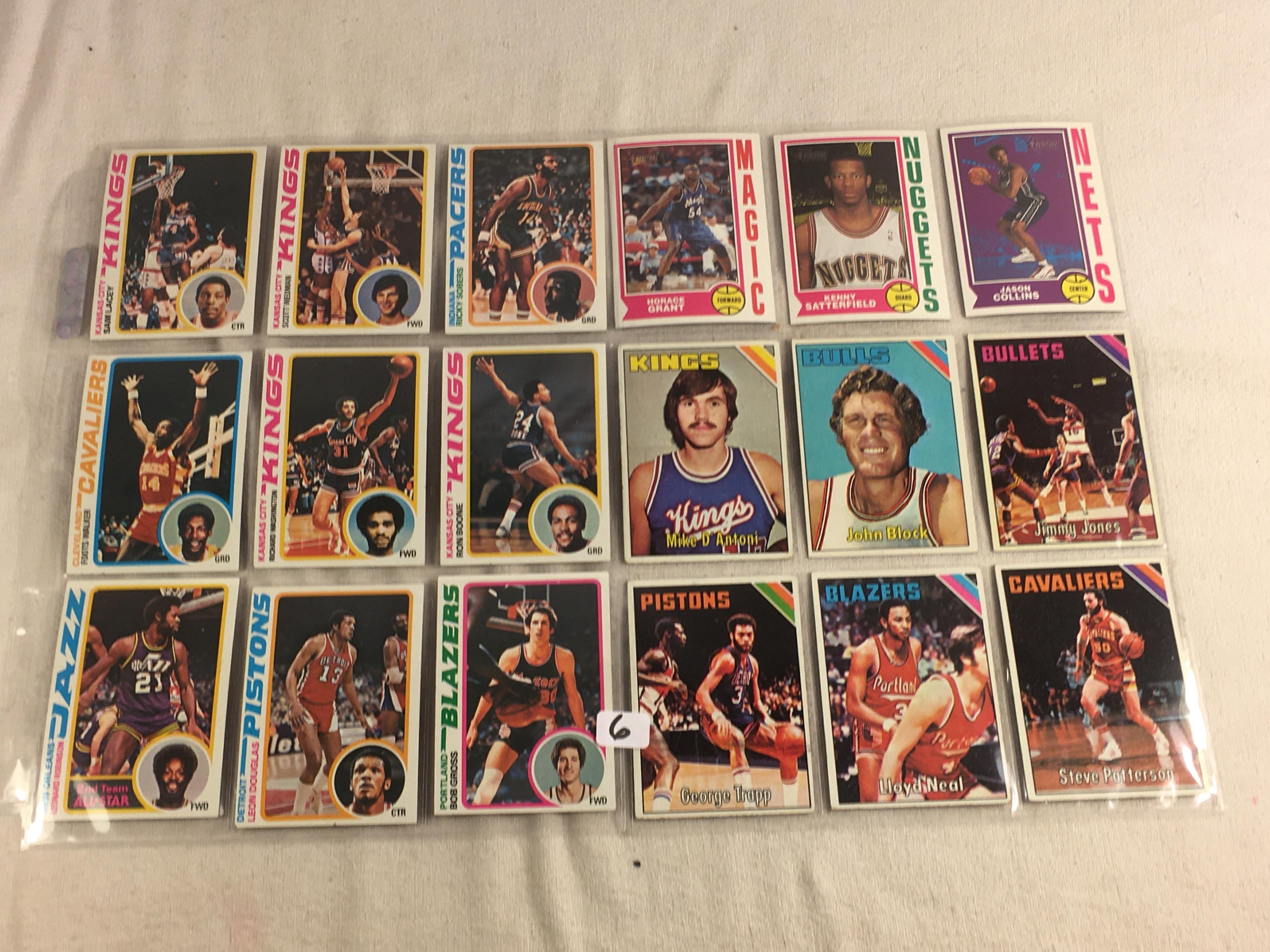 Lot of 18 Pcs Collector Vintage Assorted Basketball Sport Players Trading Cards - See Pictures