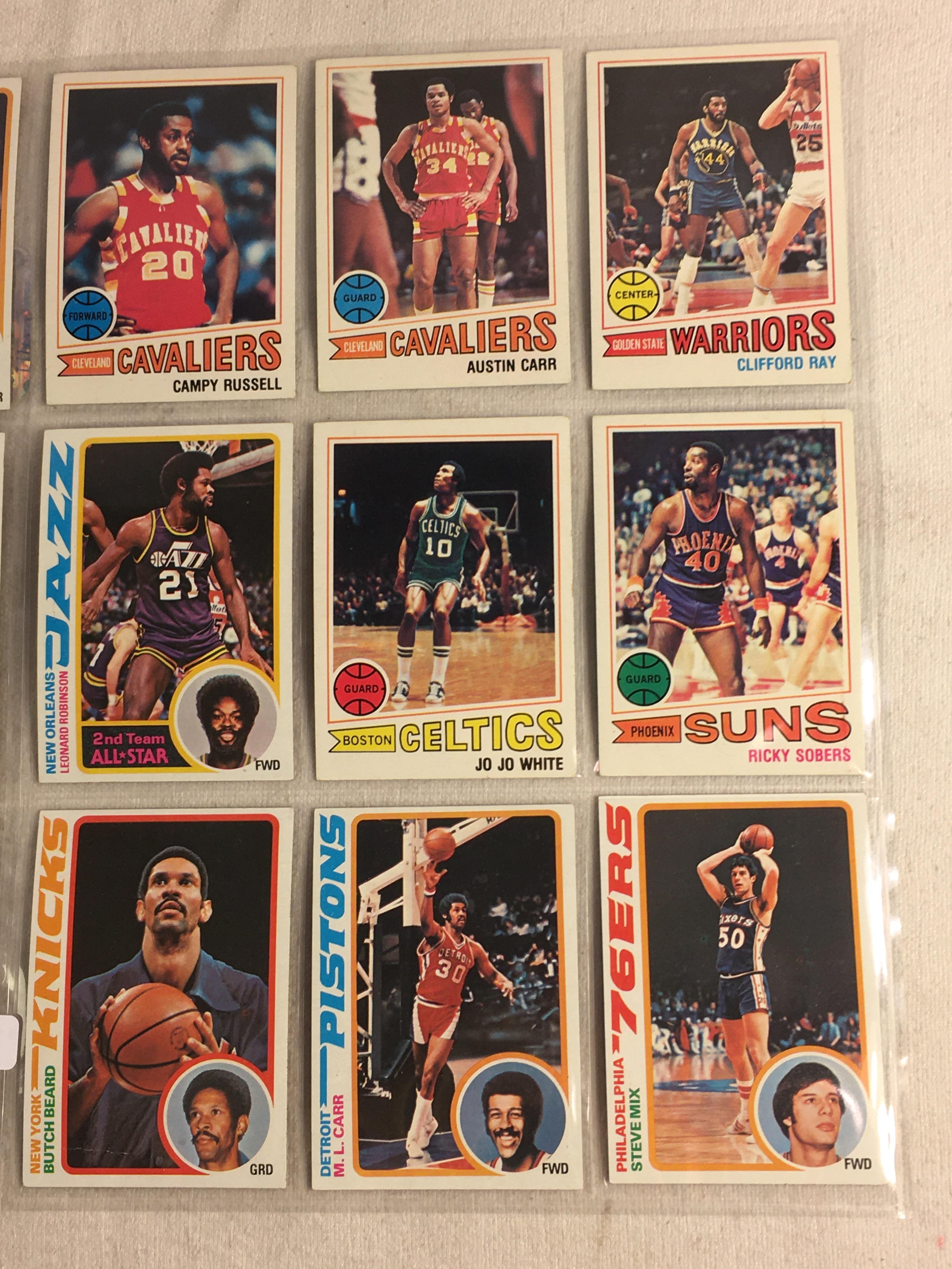 Lot of 18 Pcs Collector Vintage Assorted Basketball Sport Players Trading Cards - See Pictures