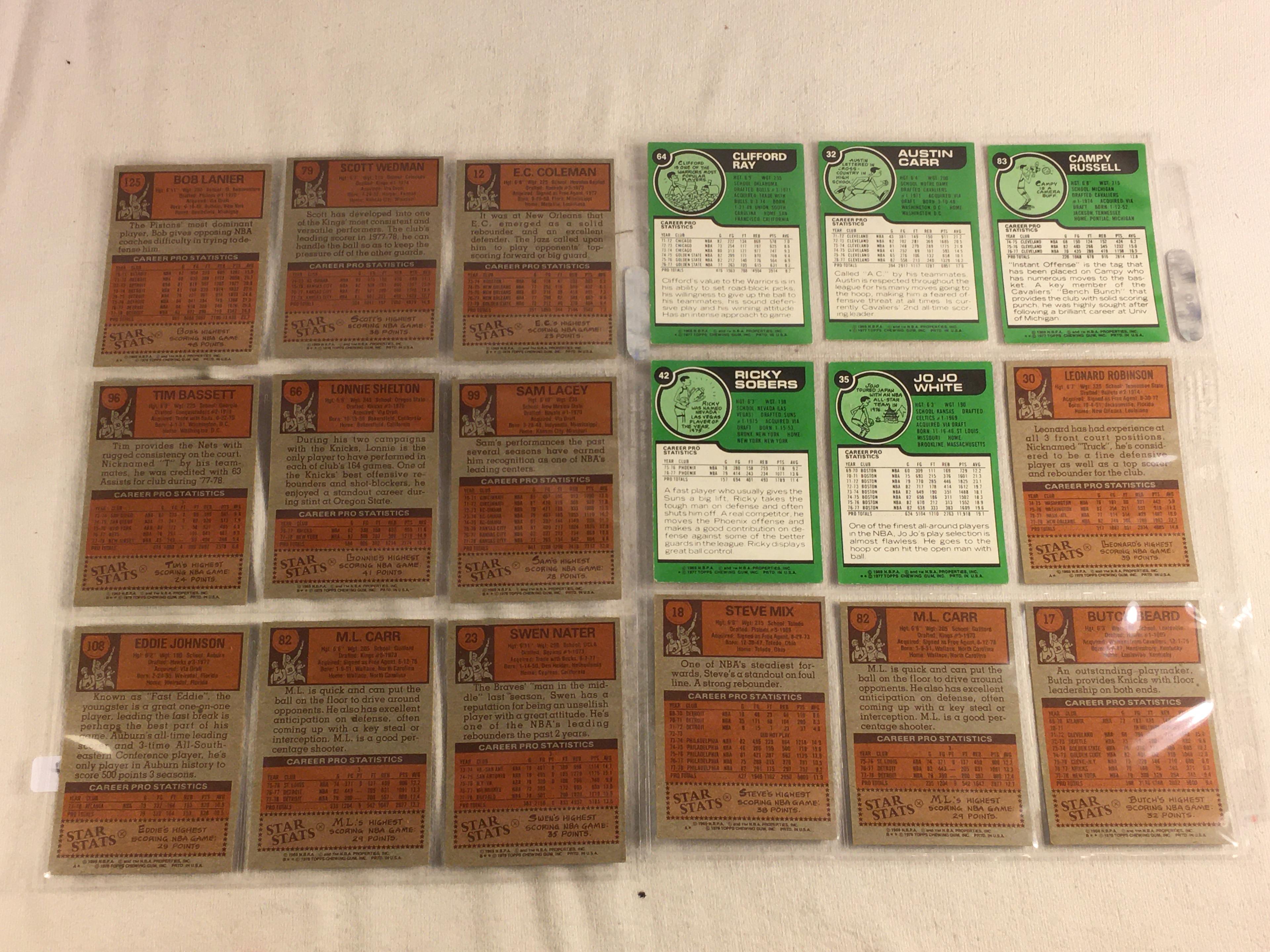 Lot of 18 Pcs Collector Vintage Assorted Basketball Sport Players Trading Cards - See Pictures