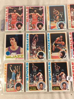 Lot of 18 Pcs Collector Vintage Assorted Basketball Sport Players Trading Cards - See Pictures