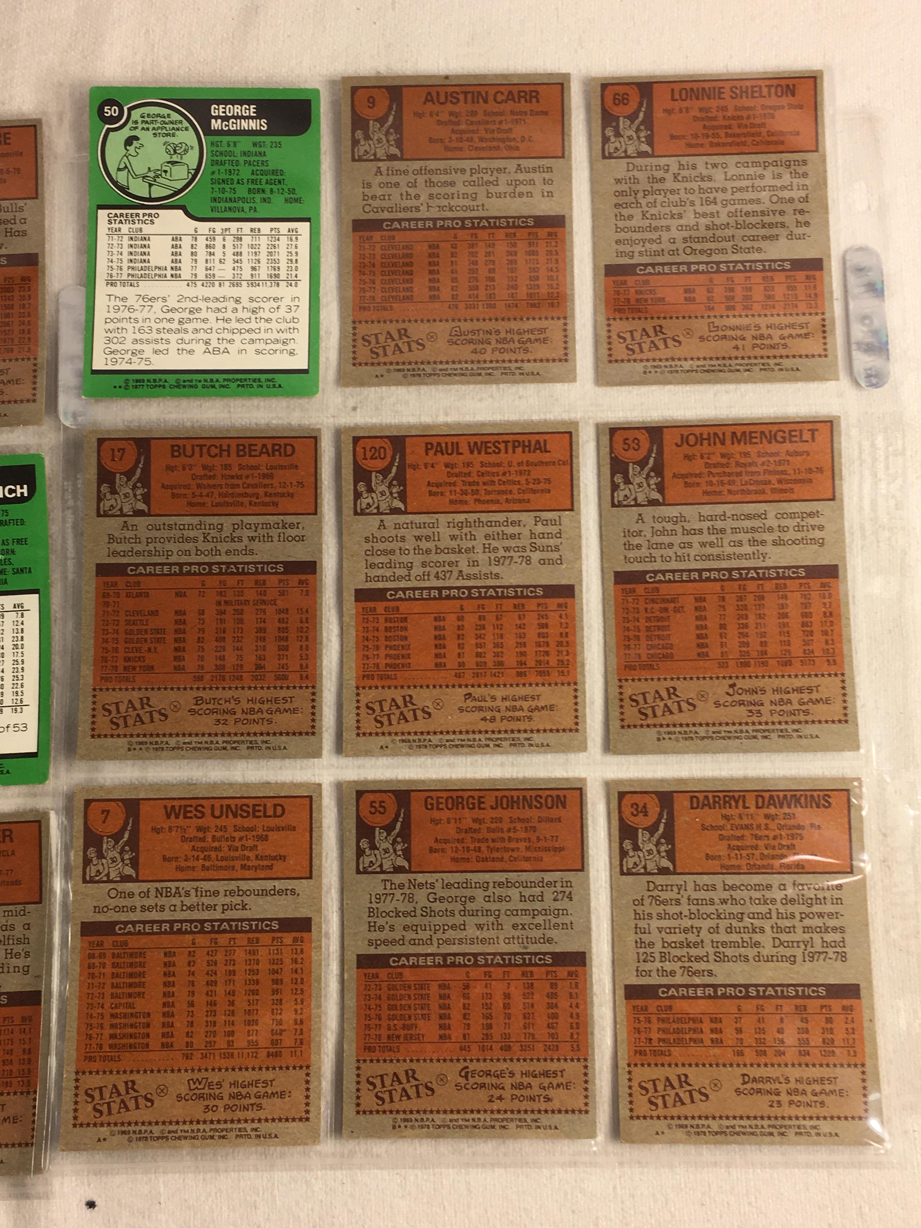 Lot of 18 Pcs Collector Vintage Assorted Basketball Sport Players Trading Cards - See Pictures