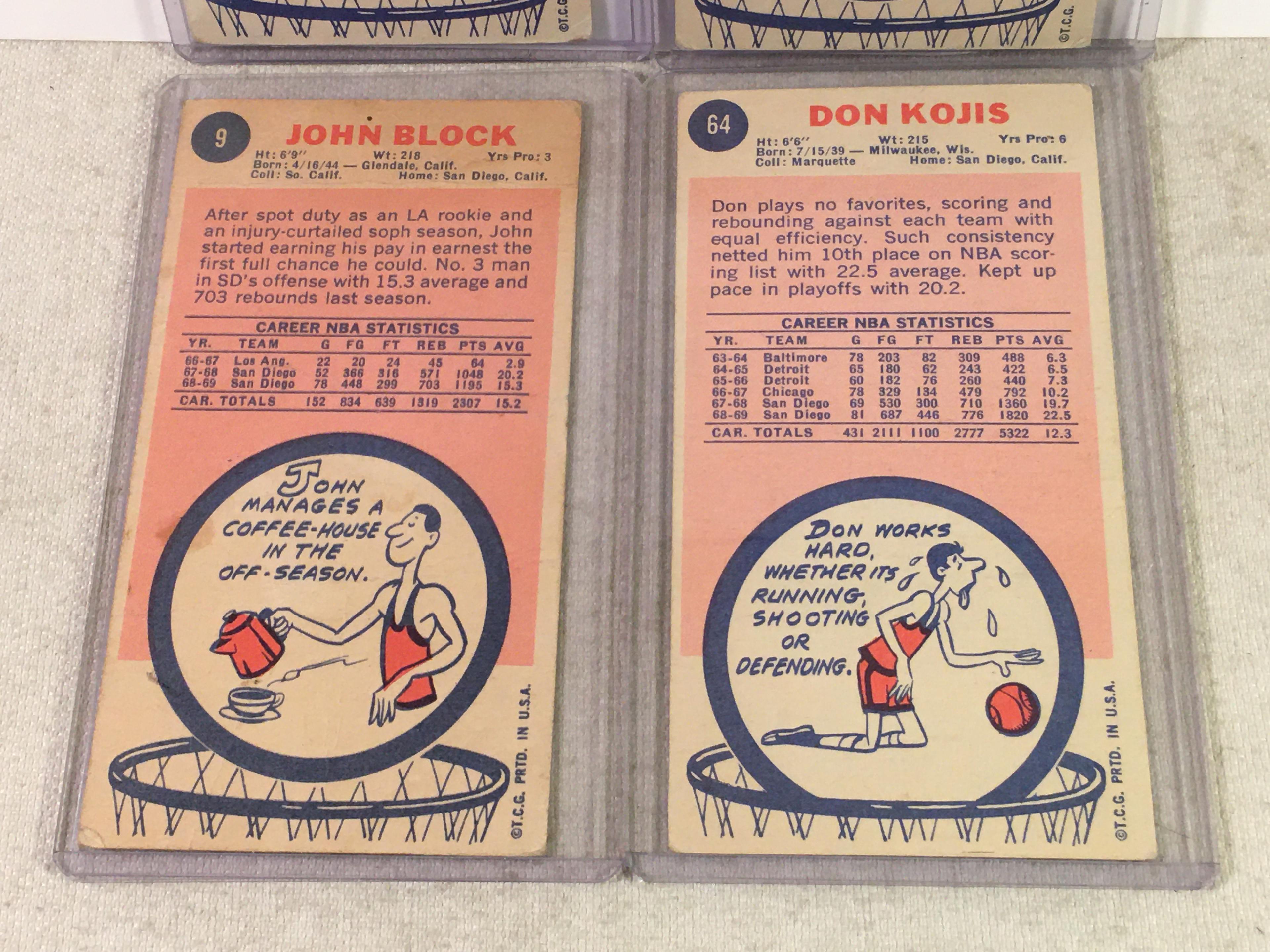 Lot of 4 Pcs Vintage Basketball Sport Trading Assorted Cards And Players - See Pictures