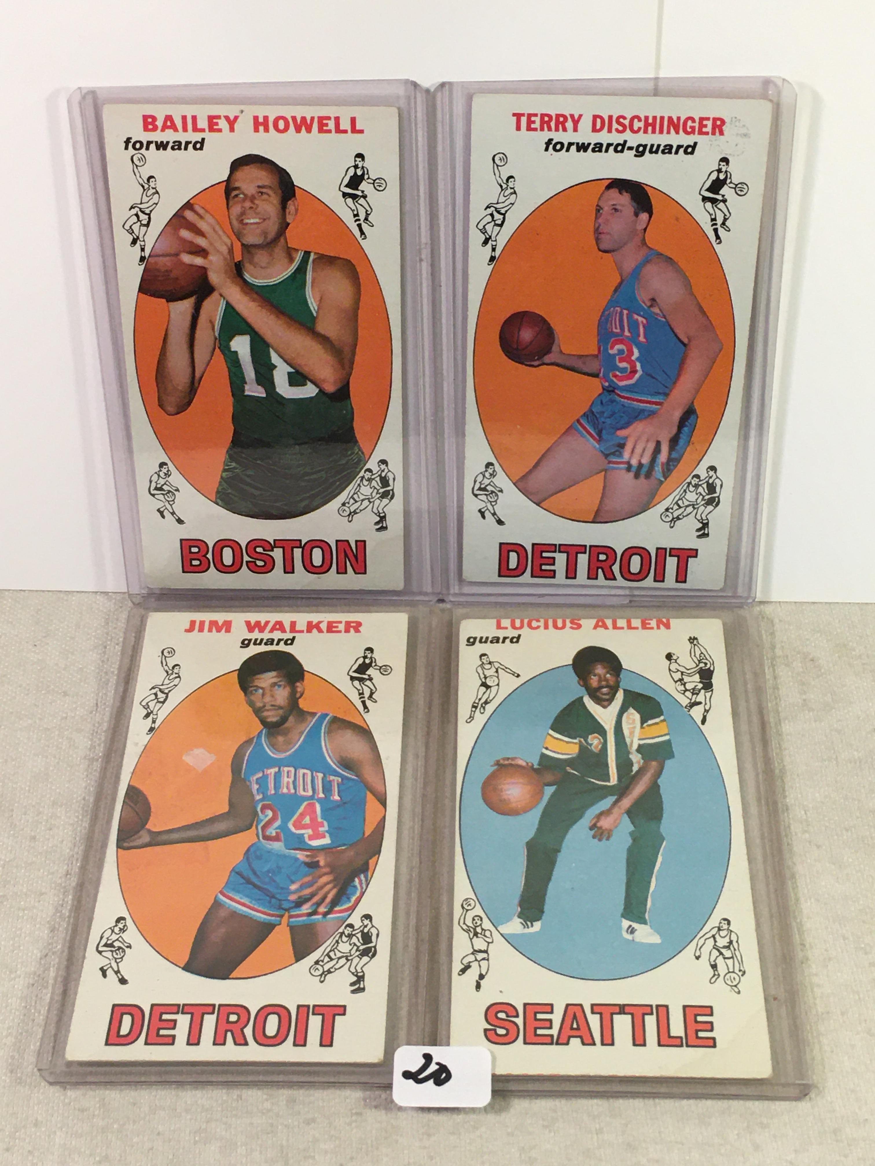 Lot of 4 Pcs Vintage Basketball Sport Trading Assorted Cards And Players - See Pictures