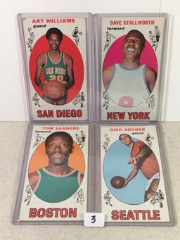 Lot of 4 Pcs Vintage Basketball Sport Trading Assorted Cards And Players - See Pictures