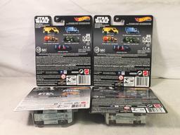 Lot Of 4 Pcs Collector  NIP Hotwheels Assorted Designs 1:64 Scale Die Cast Cars - See Pictures