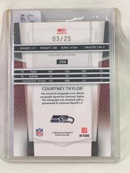 Collector NFL Football Signed Sport Card By: 2007 Donruss Courtney Taylor