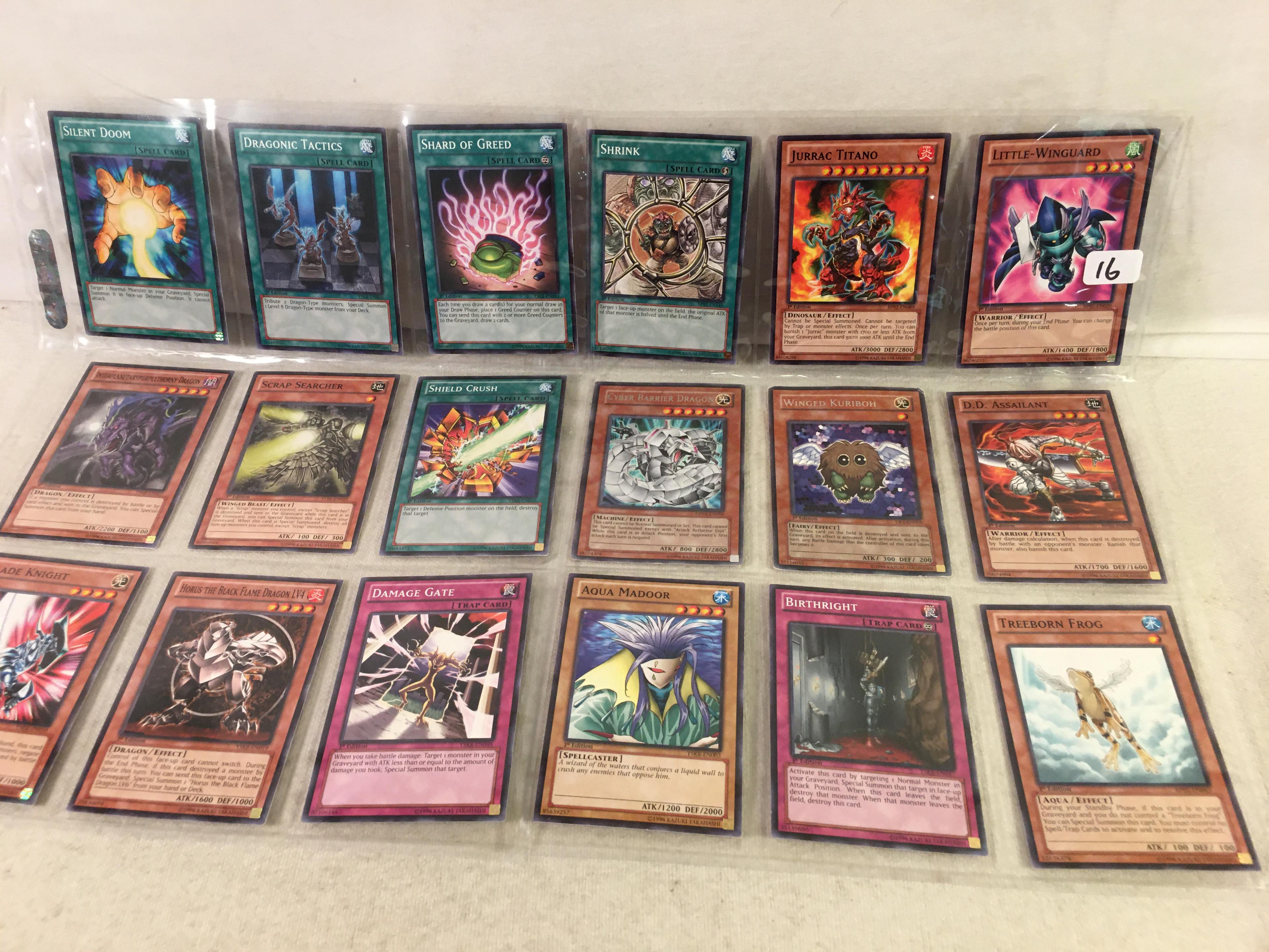 Lot of 18 Pcs Collector Assorted Yu-Gi-Oh Trading Card Game - See Pictures