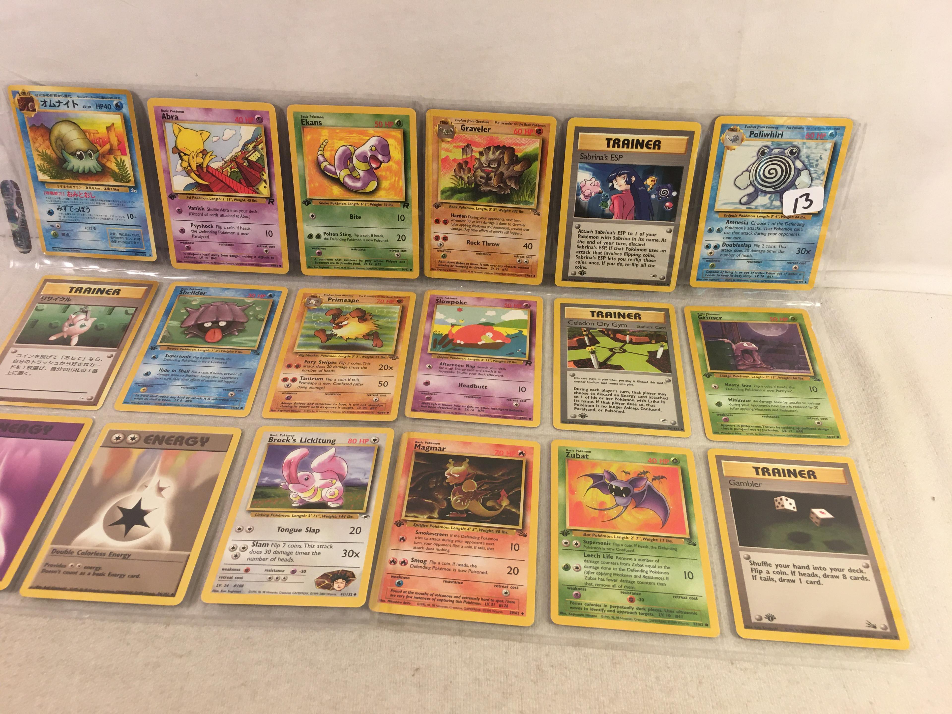 Lot of 18 Pcs Collector Assorted Pokemon Trading Game Cards - See Pictures