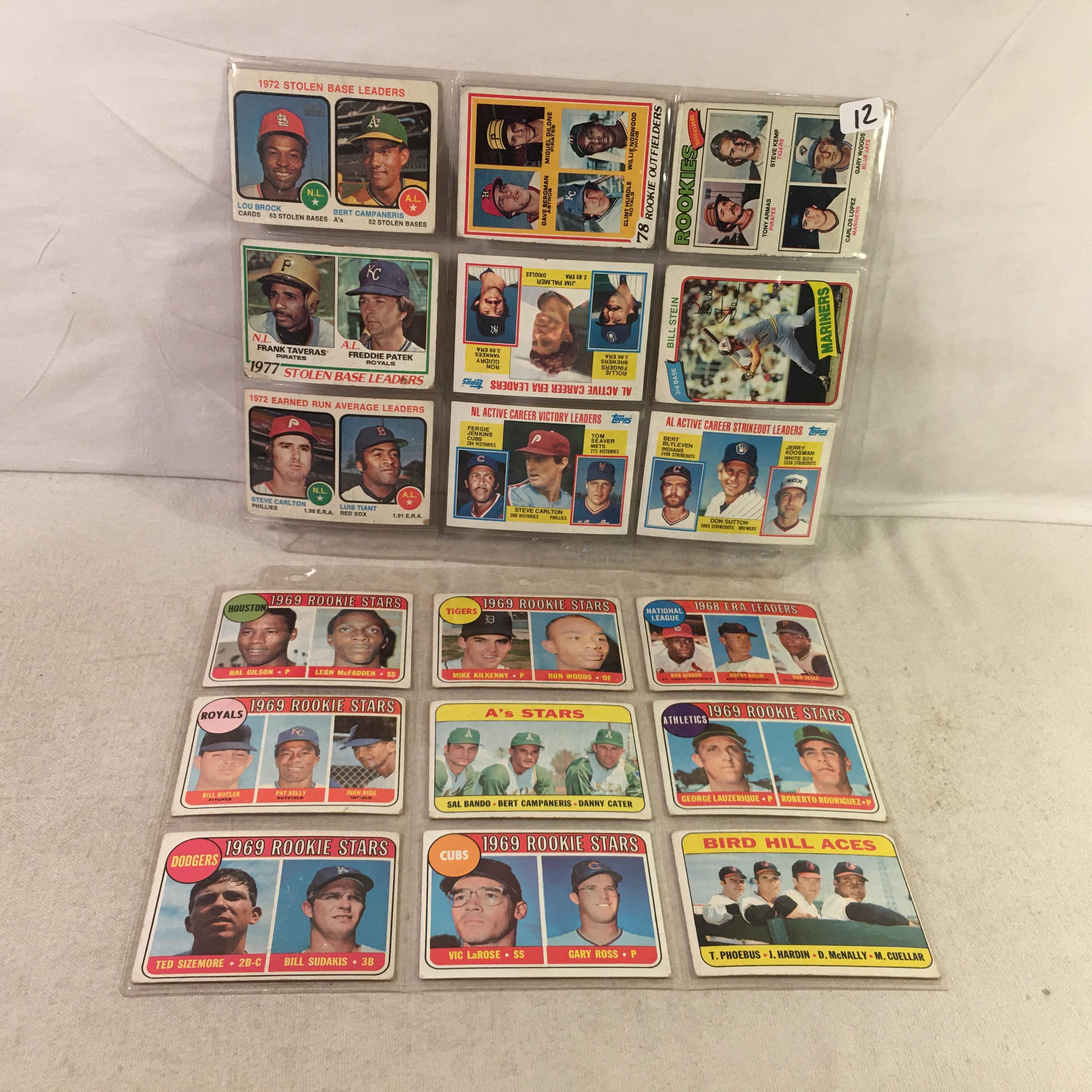 Lot of 18 Pcs Collector Vintage Baseball Sport Trading Assorted Cards and Players -See Pictures