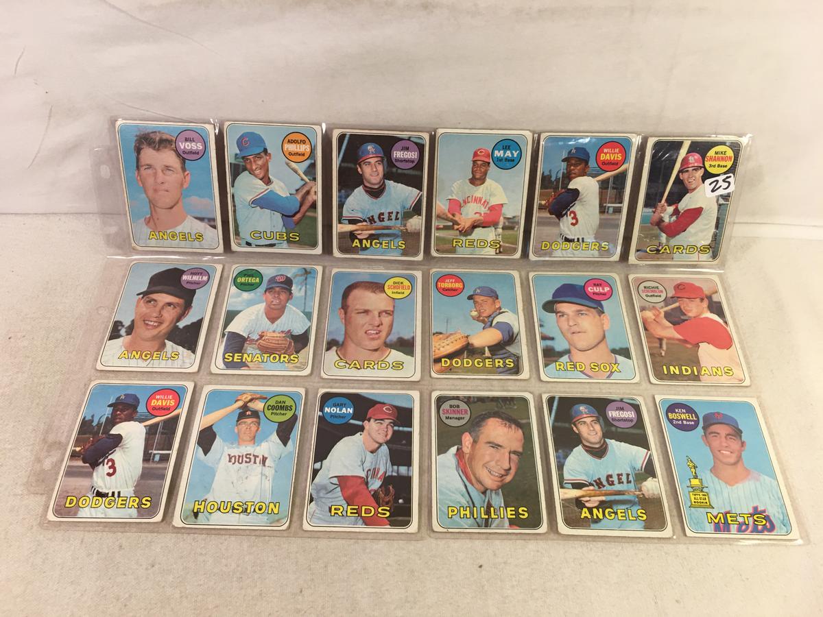 Lot of 18 Pcs Collector Vintage Baseball Sport Trading Assorted Cards and Players -See Pictures