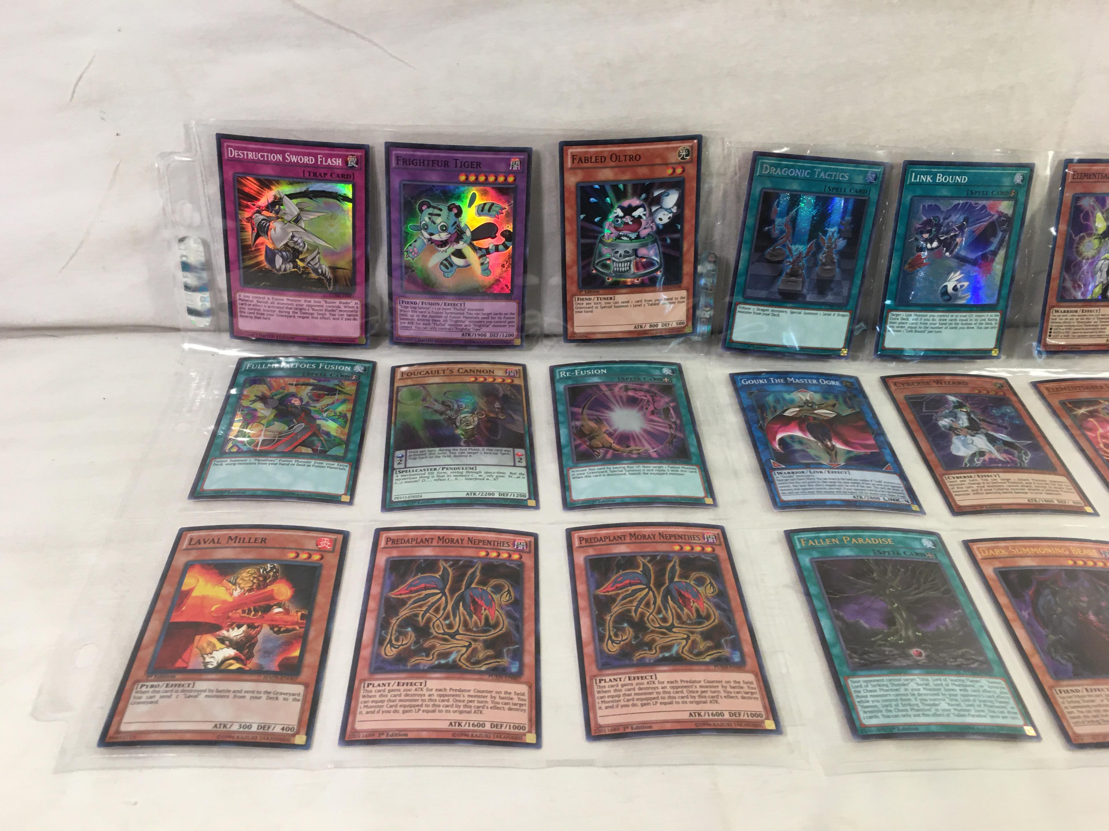 Lot of 18 Pcs Collector Loose Konami Yu-Gi-Oh Trading Card Game - See Pictures