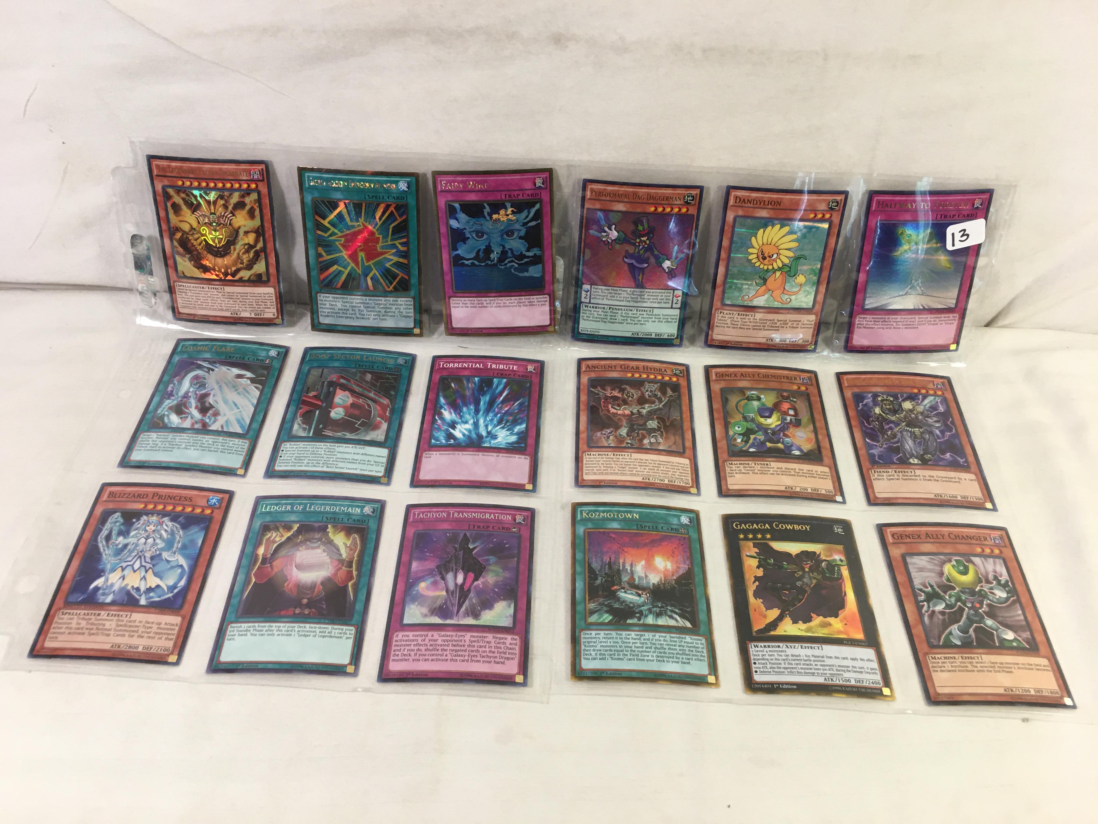 Lot of 18 Pcs Collector Loose Konami Yu-Gi-Oh Trading Card Game - See Pictures