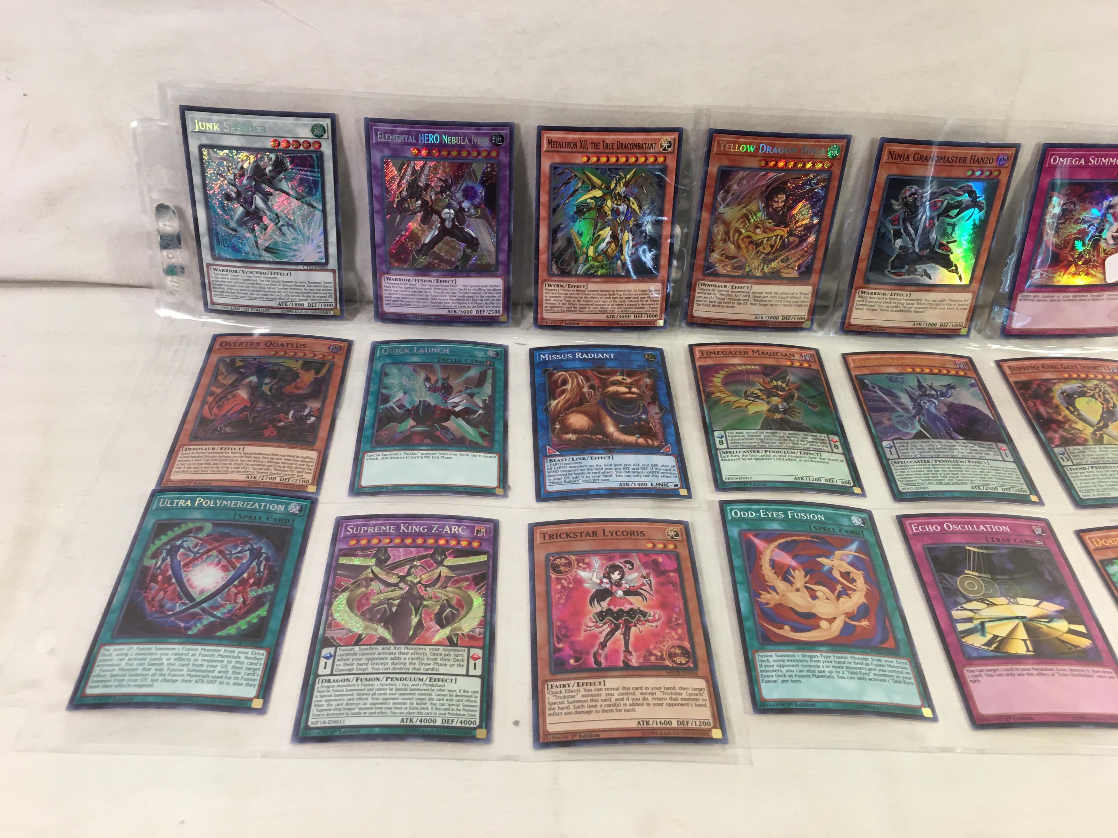 Lot of 18 Pcs Collector Loose Konami Yu-Gi-Oh Trading Card Game - See Pictures