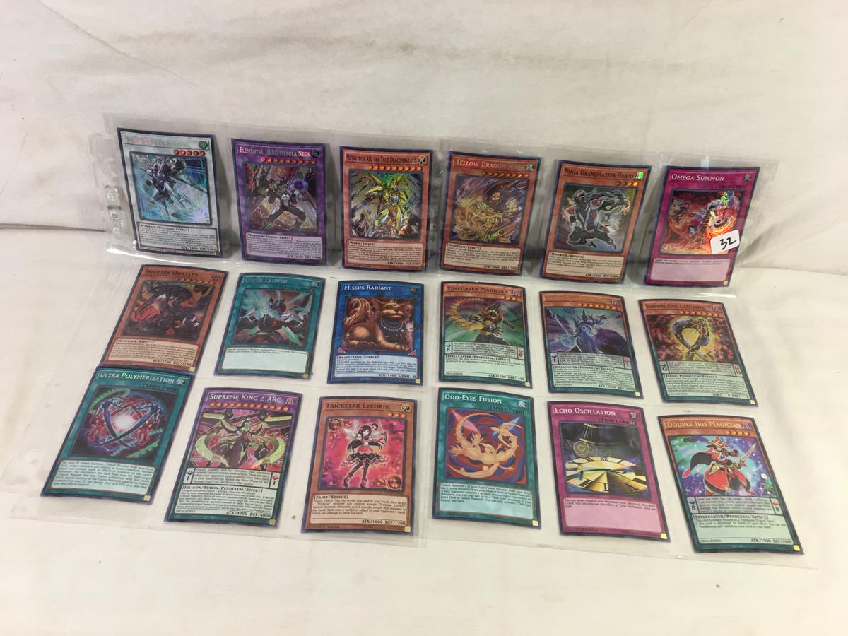 Lot of 18 Pcs Collector Loose Konami Yu-Gi-Oh Trading Card Game - See Pictures