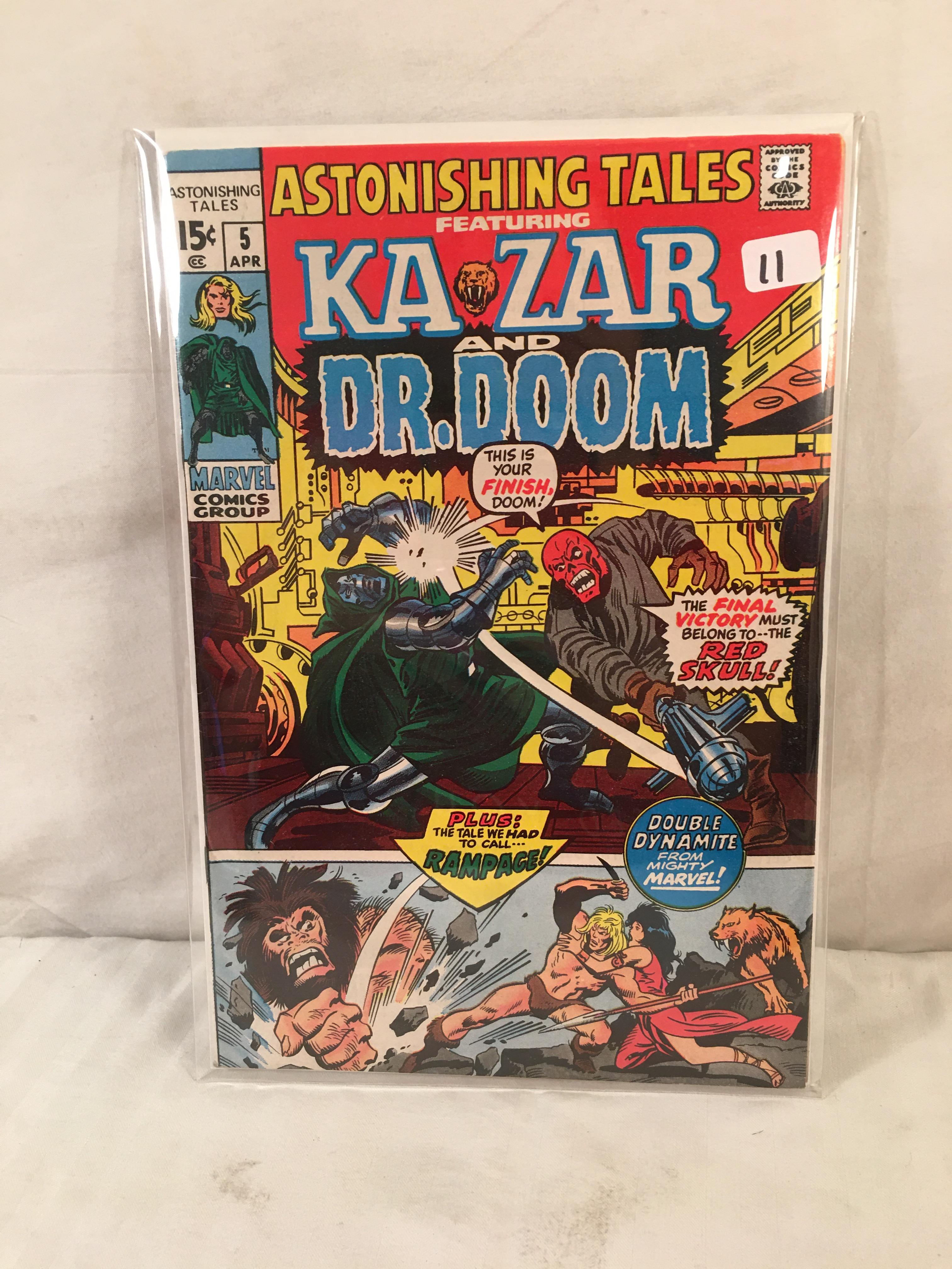 Collector Vintage Marvel Comics Astonishing Tales Featuring Kazar And Dr. Doom Comic No. 5