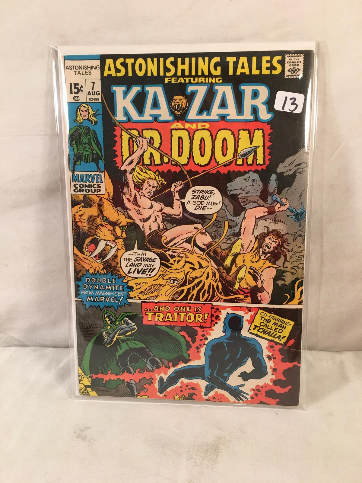 Collector Vintage Marvel Comics Astonishing Tales Featuring Kazar And Dr. Doom Comic No. 7